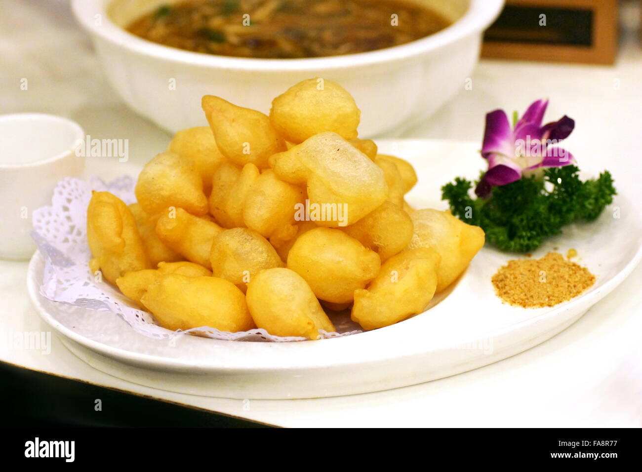 Les crevettes dans la pâte tempura (Chine), Banque D'Images