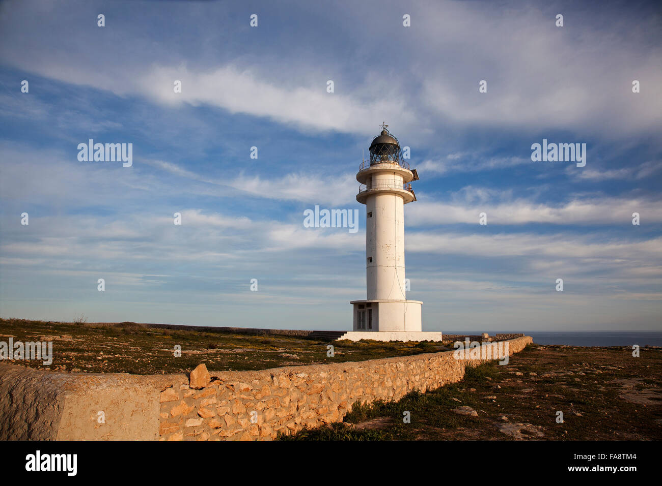 Barbaria phare, Formentera. Îles Baléares. Espagne Banque D'Images