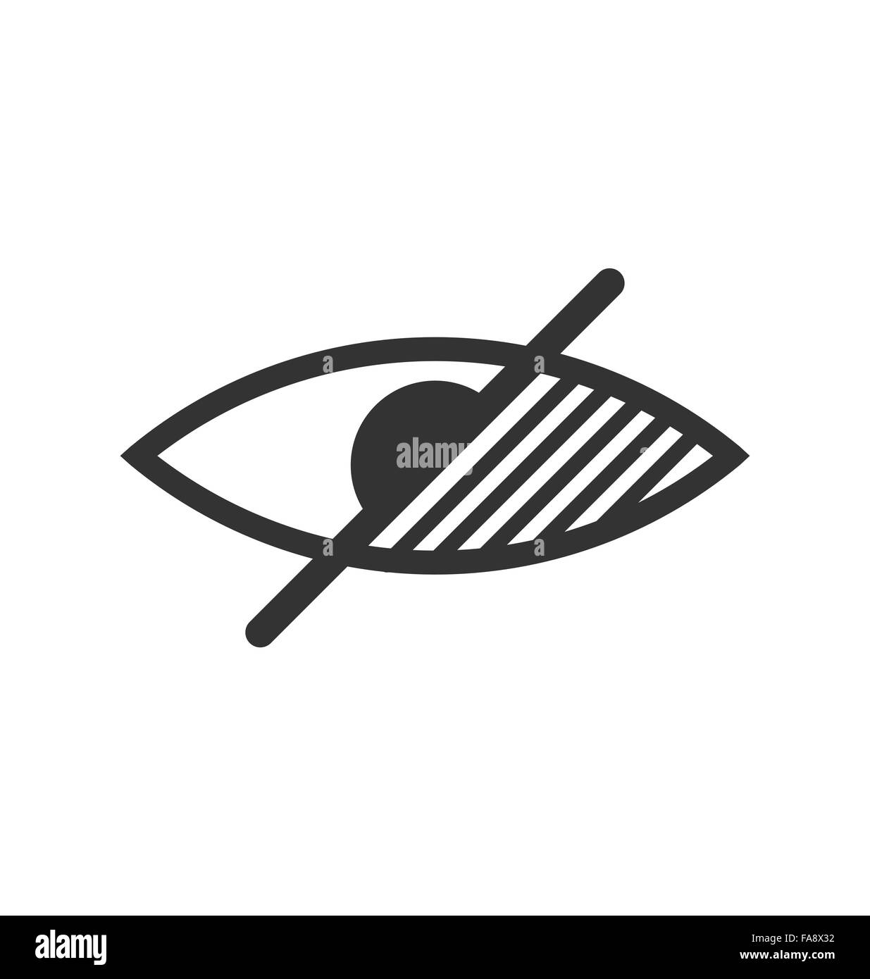 L'icône pictogramme handicap télévision aveugle part isolated on white Illustration de Vecteur