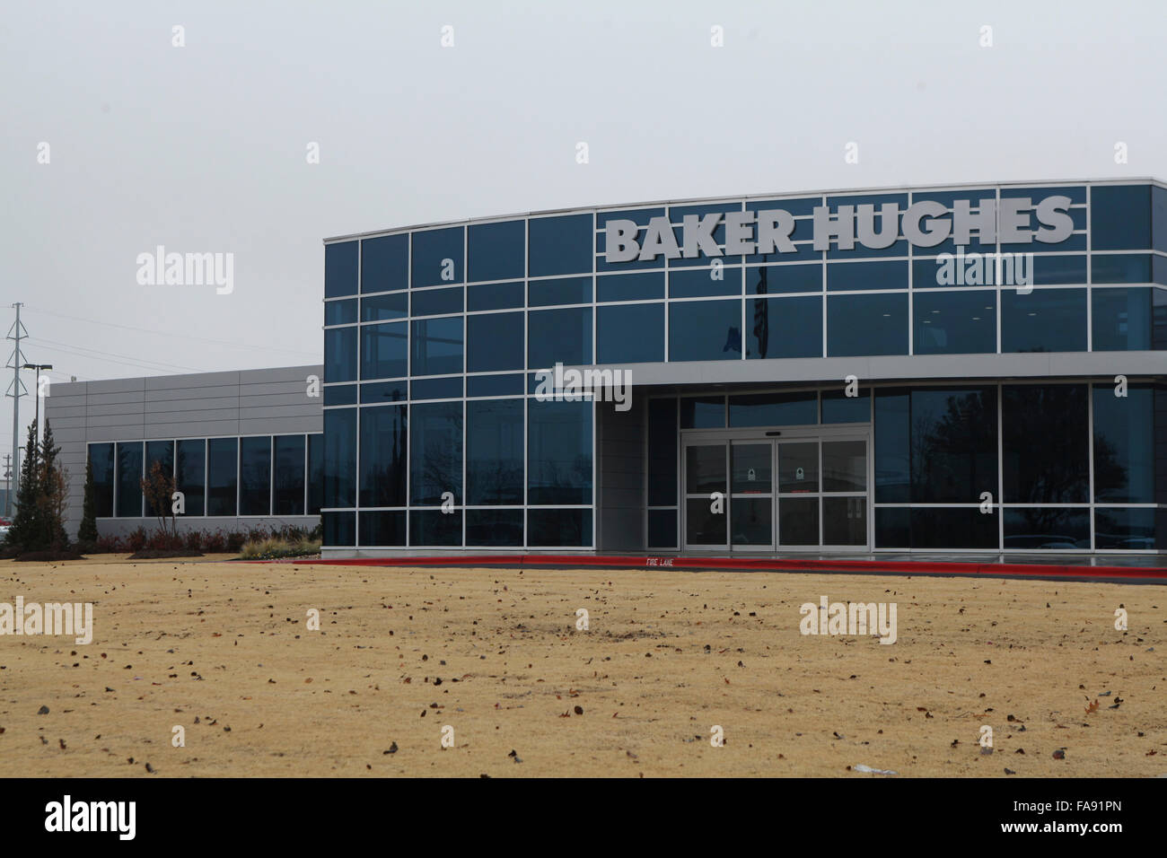 Baker Hughes Centrilift, l'une des technologies et équipements de pointe en matière de pétrole et de gaz aux États-Unis pour le bureau des fabricants de champs pétroliquesà Claremore, Banque D'Images