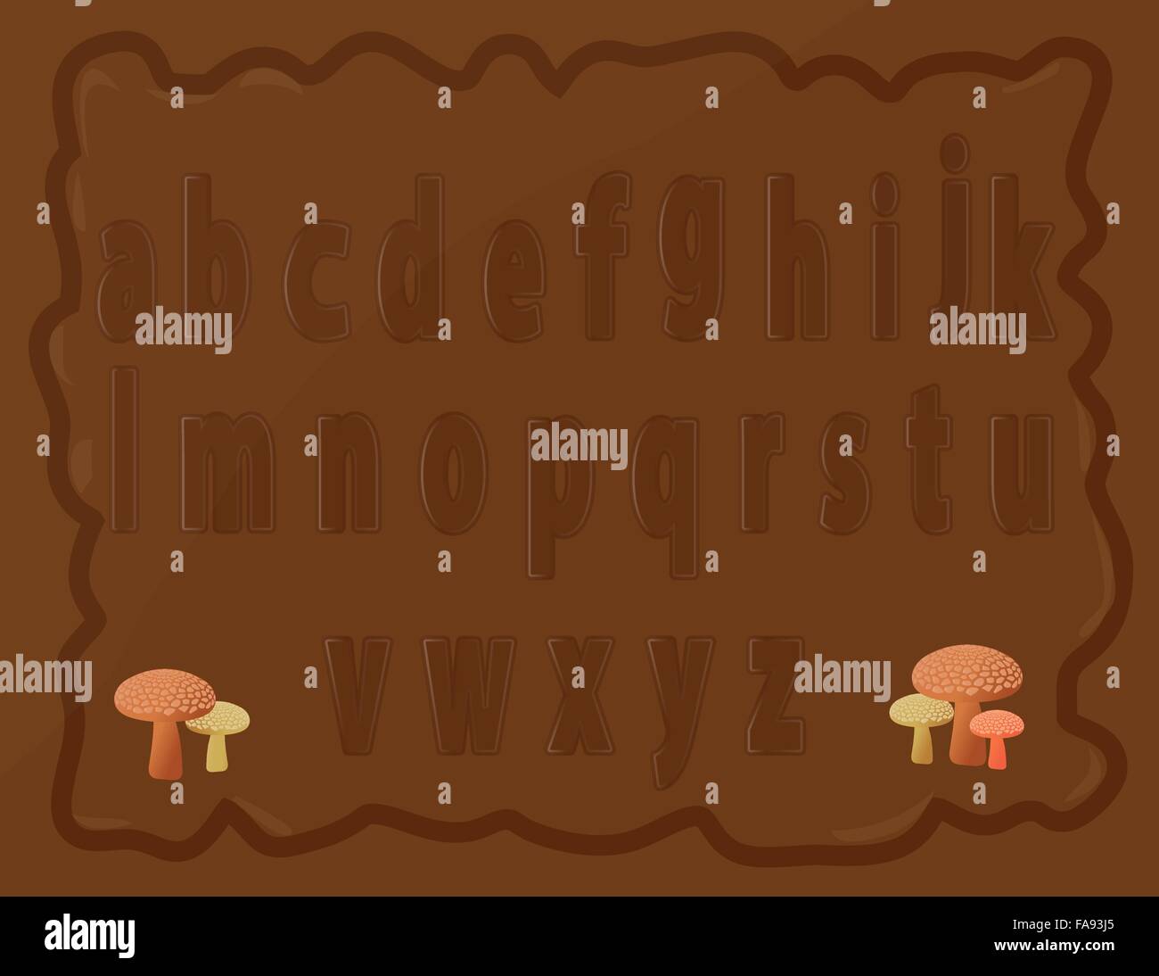 Petit Anglais alphabets sur une barre de chocolat, en format EPS vectoriel10. Illustration de Vecteur
