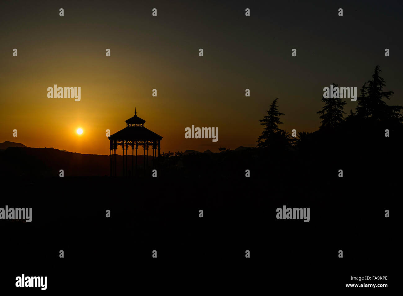 Coucher de soleil à Ronda Banque D'Images