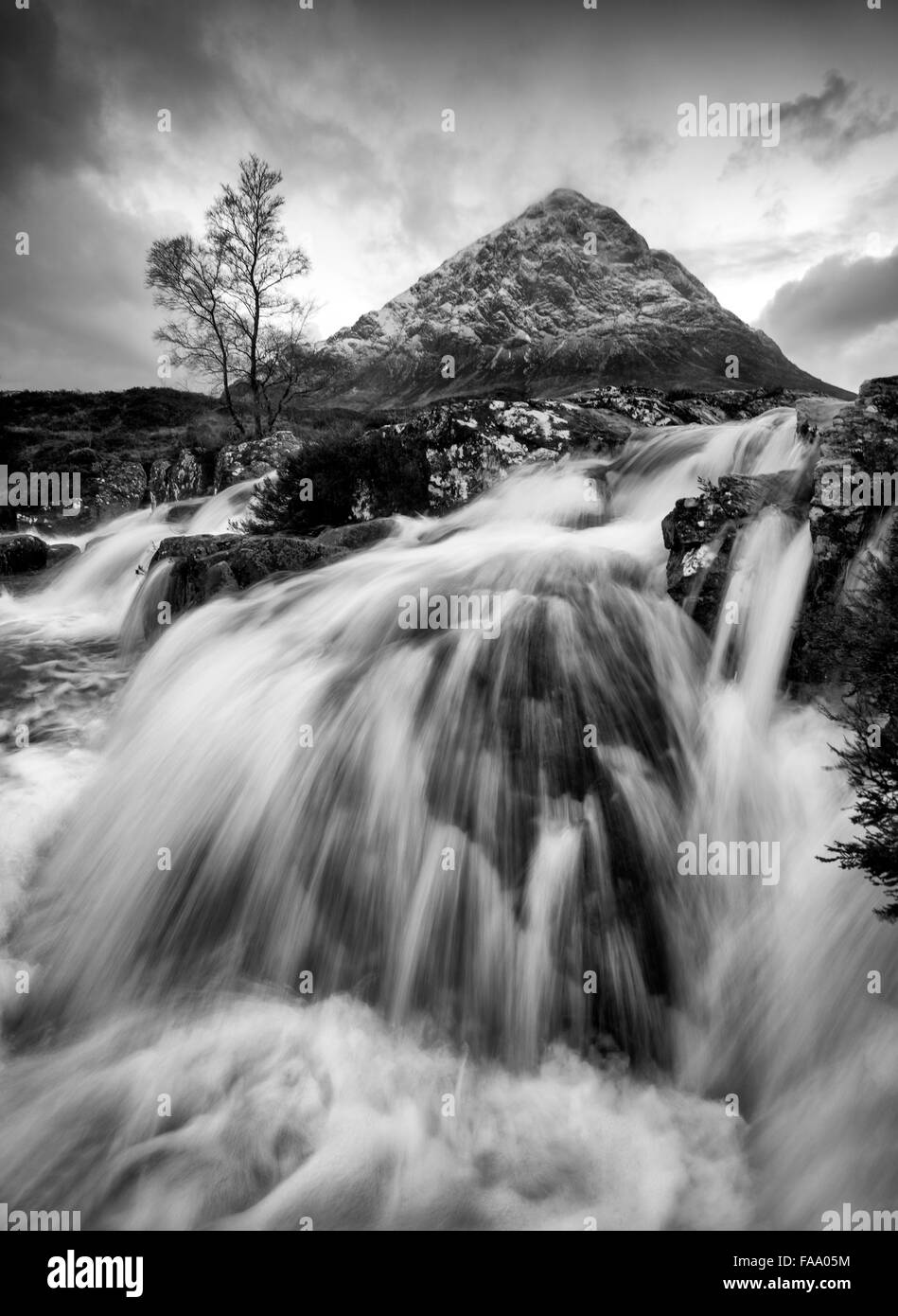 Buachaille Etive à hiver 2016 Mòr à Glencoe, en Écosse, Royaume-Uni Banque D'Images