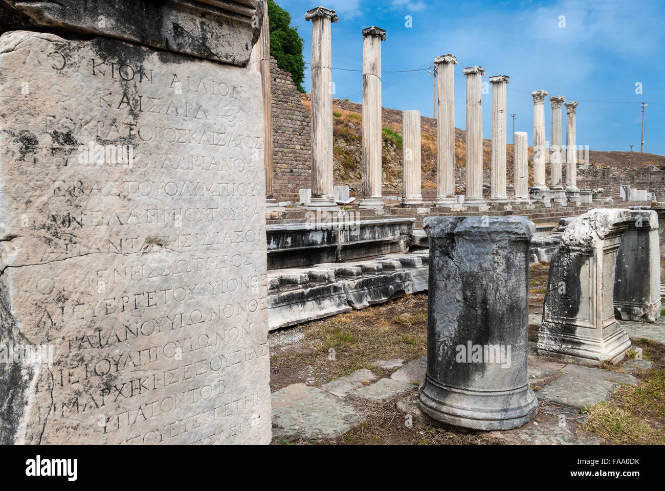 Le sanctuaire d'Asclépios dans le site archéologique de Pergame à Bergama, Turquie Banque D'Images