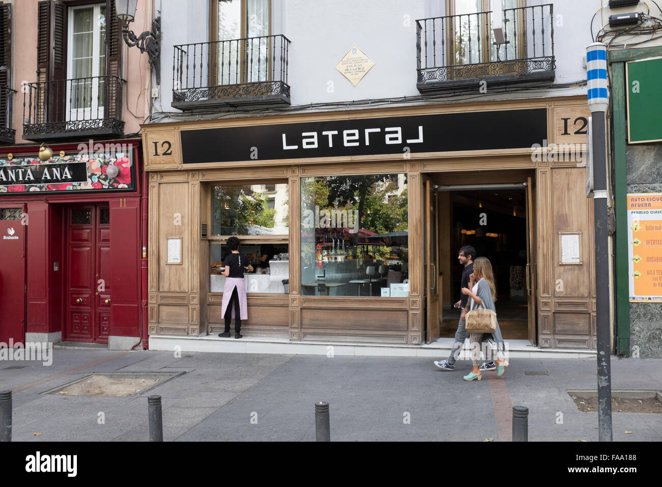 Lateraj Bar Café Restaurant Madrid, Espagne Banque D'Images