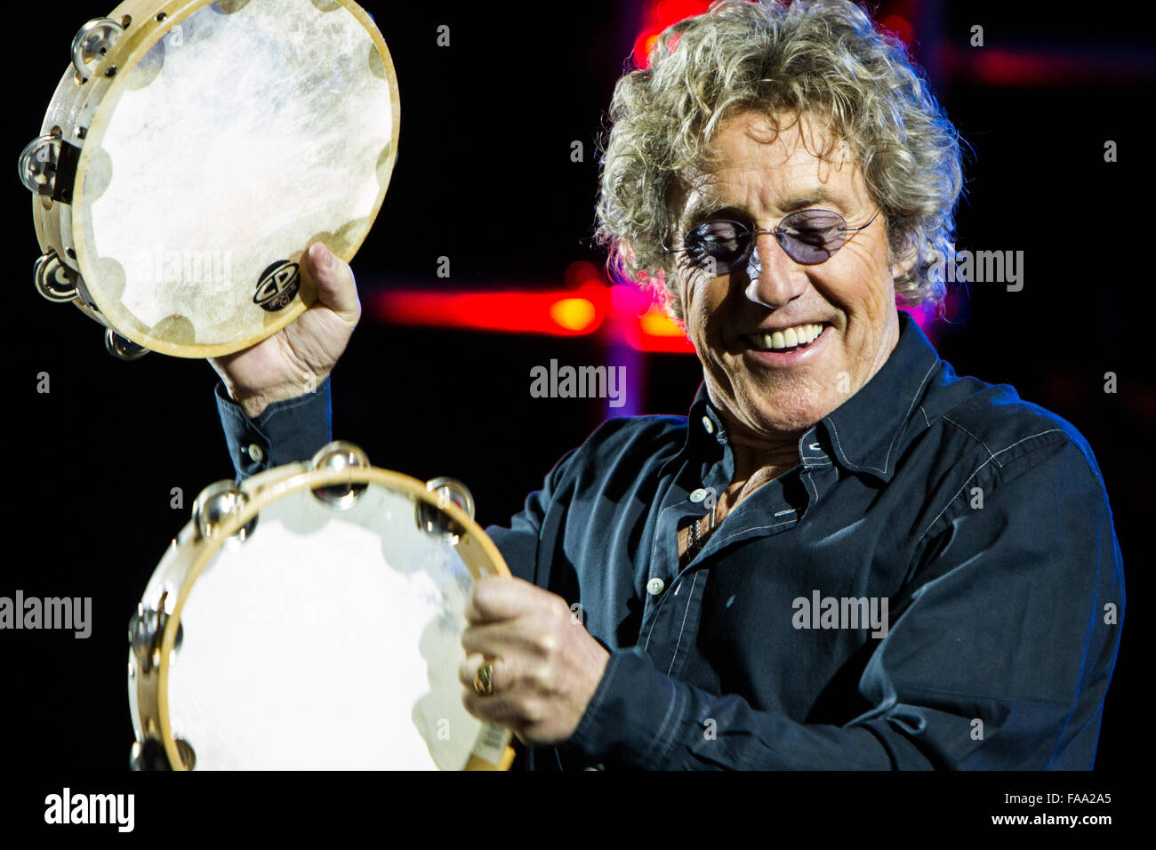 Milan Italie. Le 24 mars 2012. La chanteuse auteur-compositeur et acteur ROGER DALTREY effectue sur scène au Théâtre du Smeraldo Banque D'Images