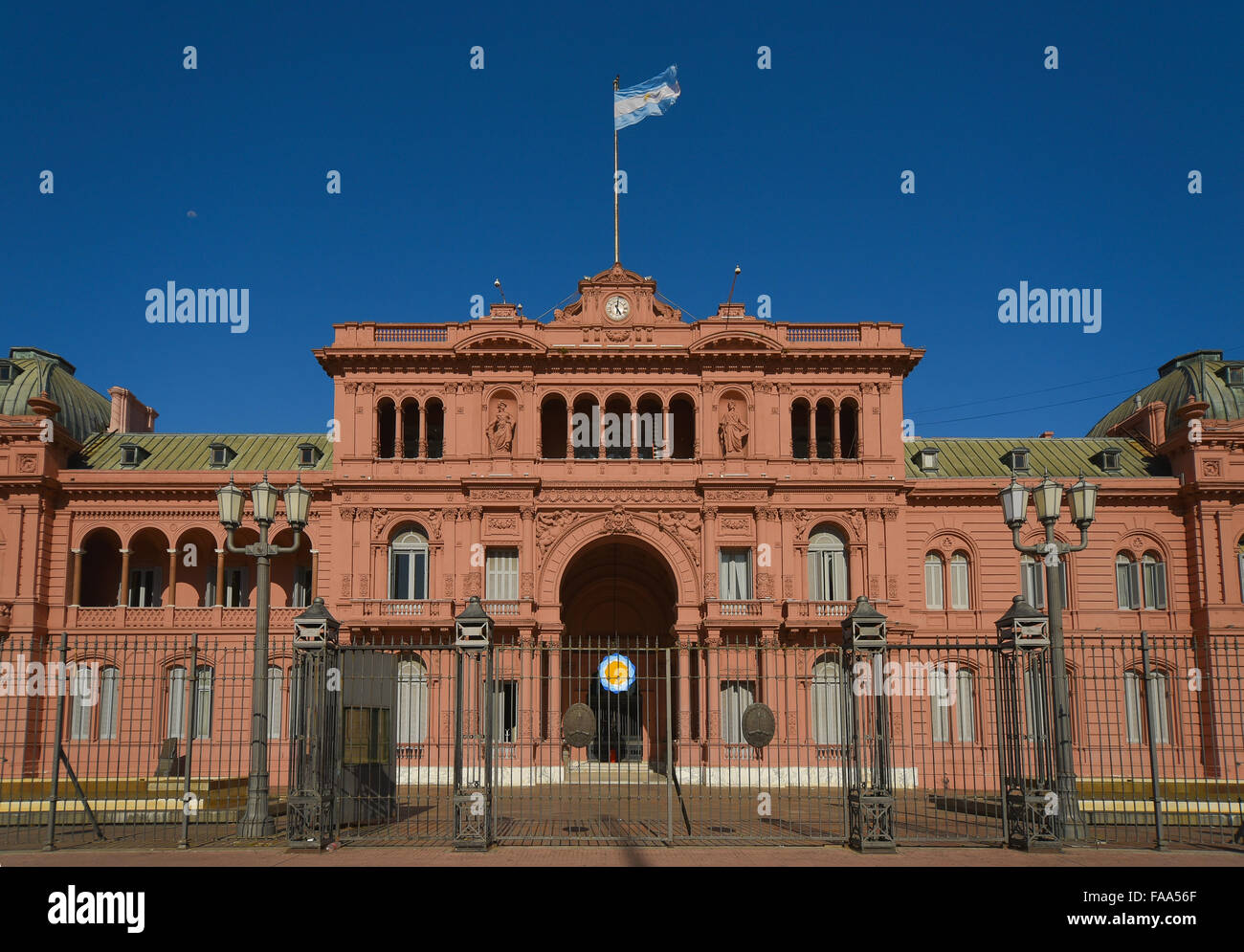 La Casa Rosada (La Maison Rose), résidence officielle du Président de l'Argentine et le siège du gouvernement. Banque D'Images