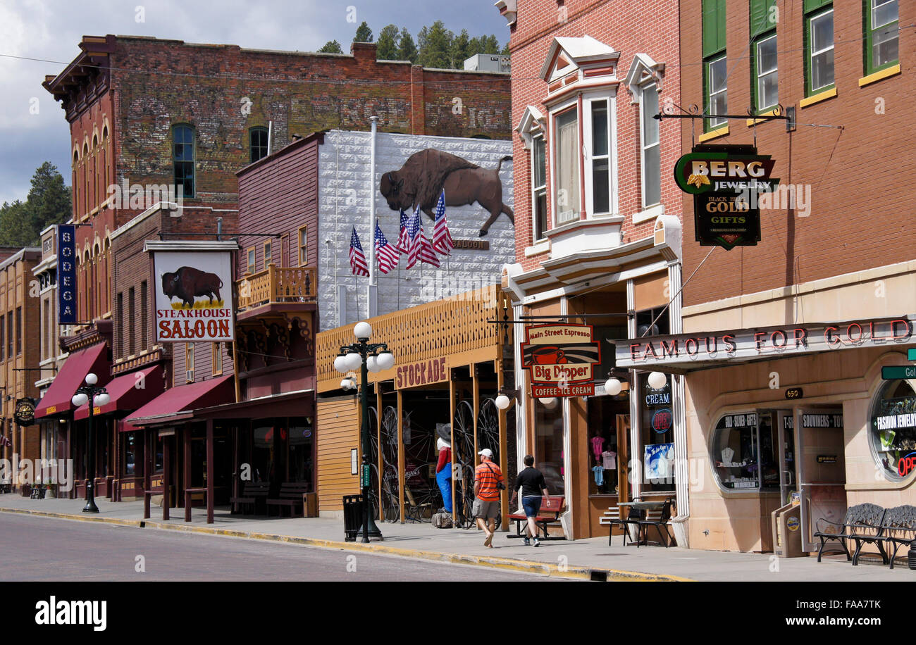 L'architecture sur la rue Main, Deadwood, Dakota du Sud Banque D'Images