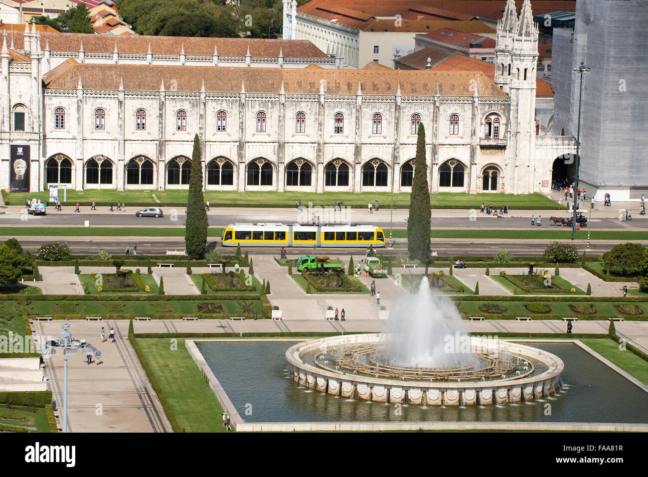 Voir au Monastère Jeronimos Lisboa Portugal Banque D'Images