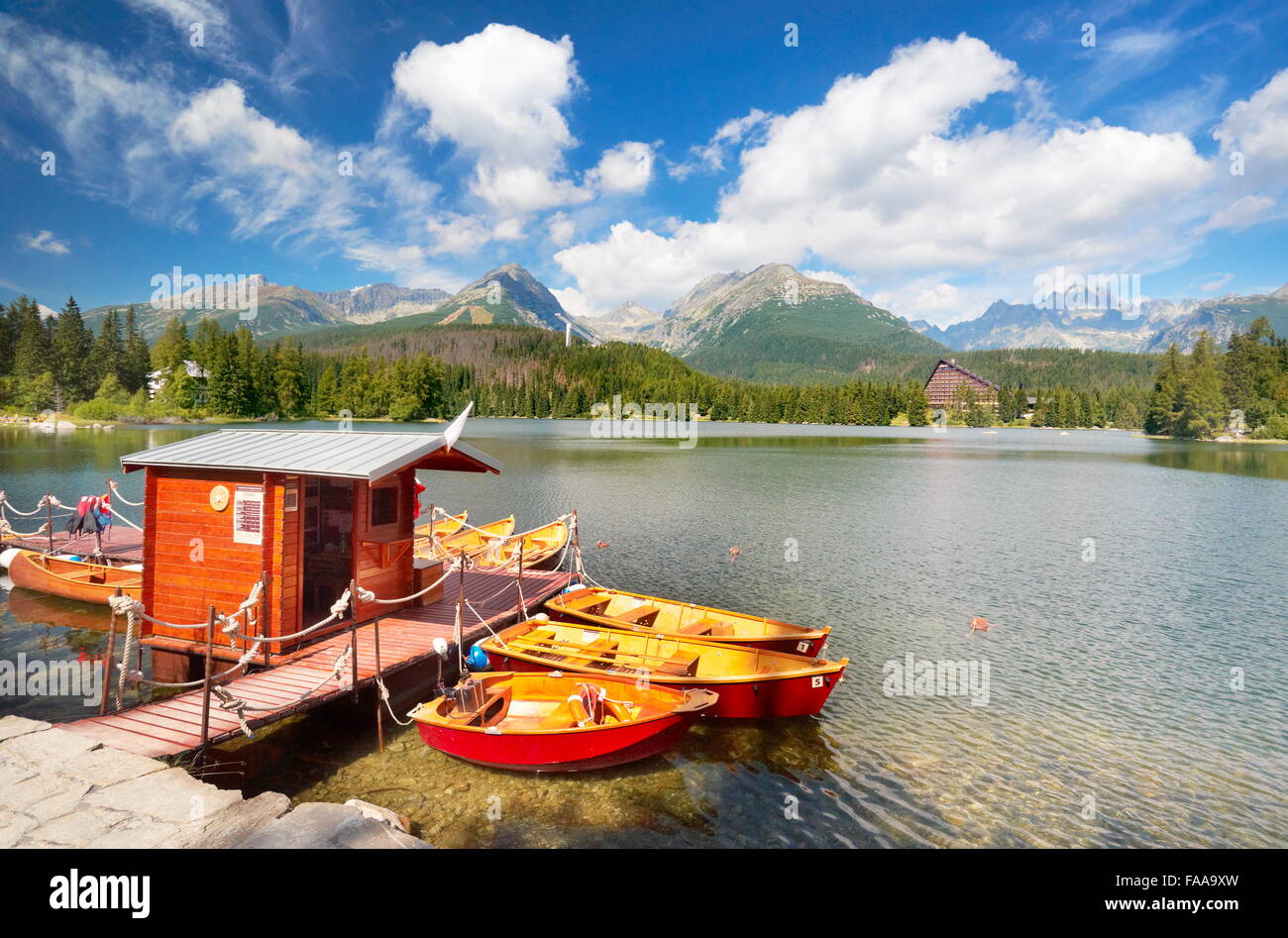 Montagnes Tatra, lac Štrbské, Slovaquie Banque D'Images