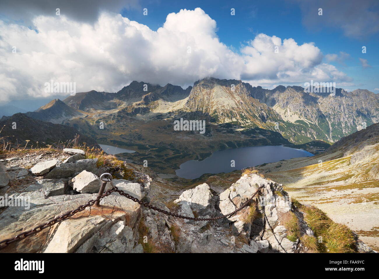 Les montagnes de Tatra, cinq lacs Valley, Pologne Banque D'Images