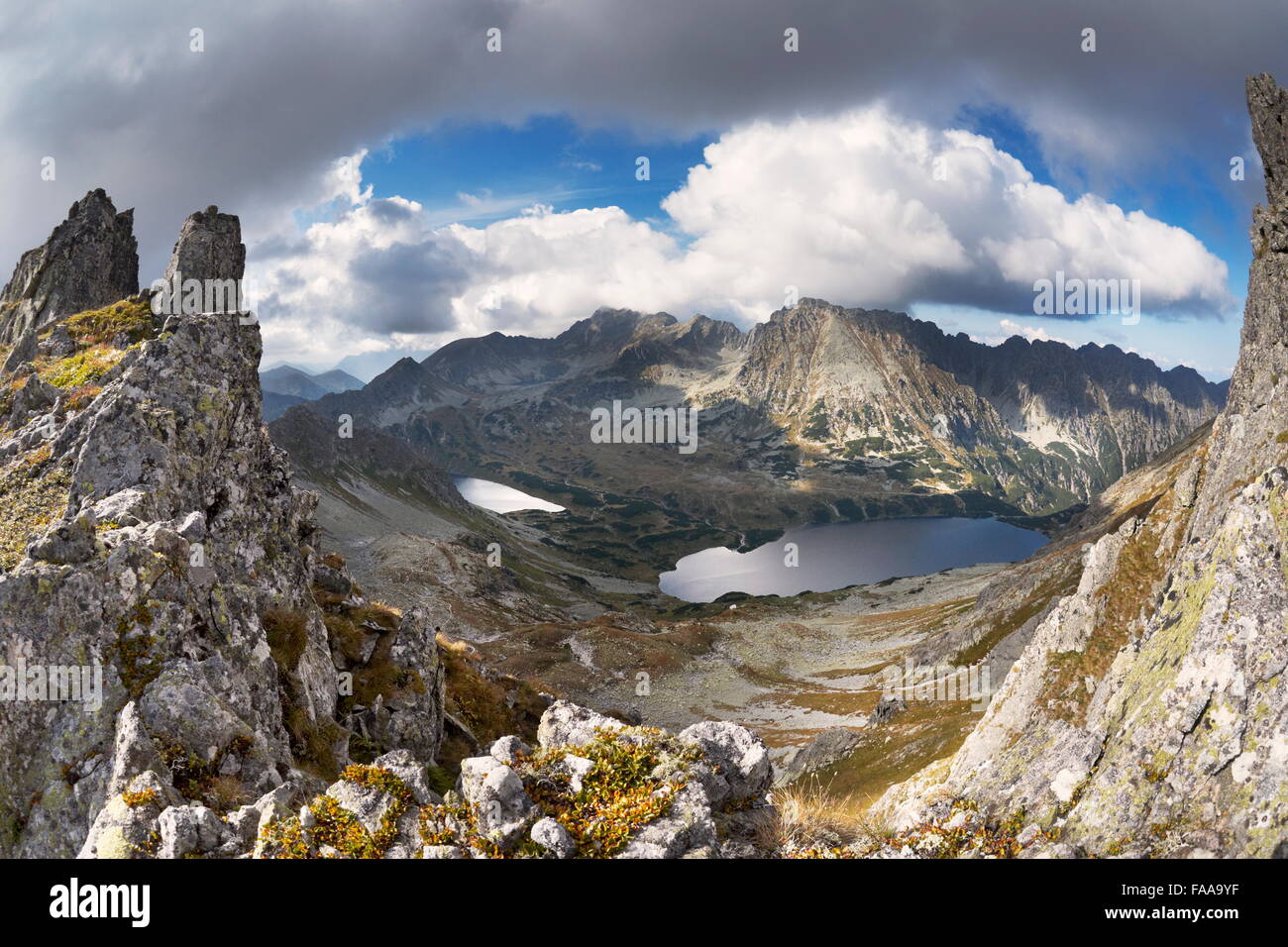 Les montagnes de Tatra, cinq lacs Valley, Pologne Banque D'Images