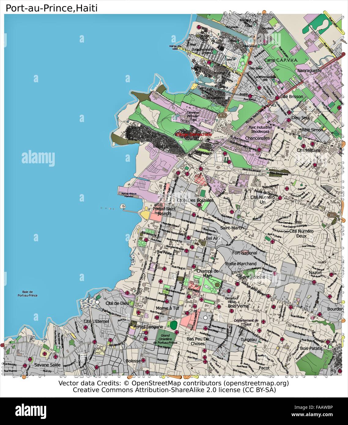 L Ile De Port Au Prince Haiti Plan De Ville Photo Stock Alamy