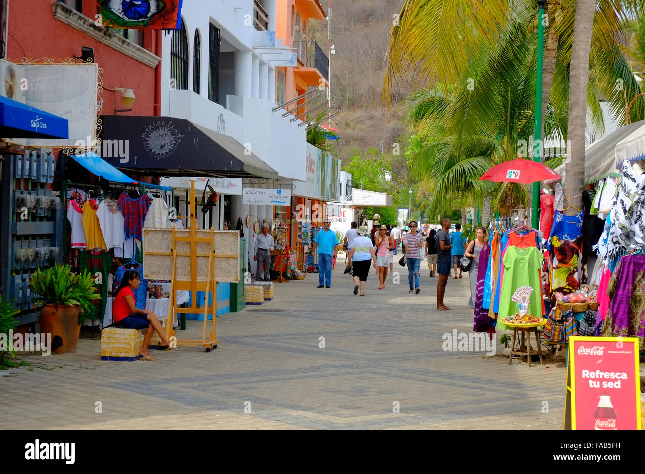 Shopping Huatulco Mexique Oaxaca Océan Pacifique Photo Stock Alamy
