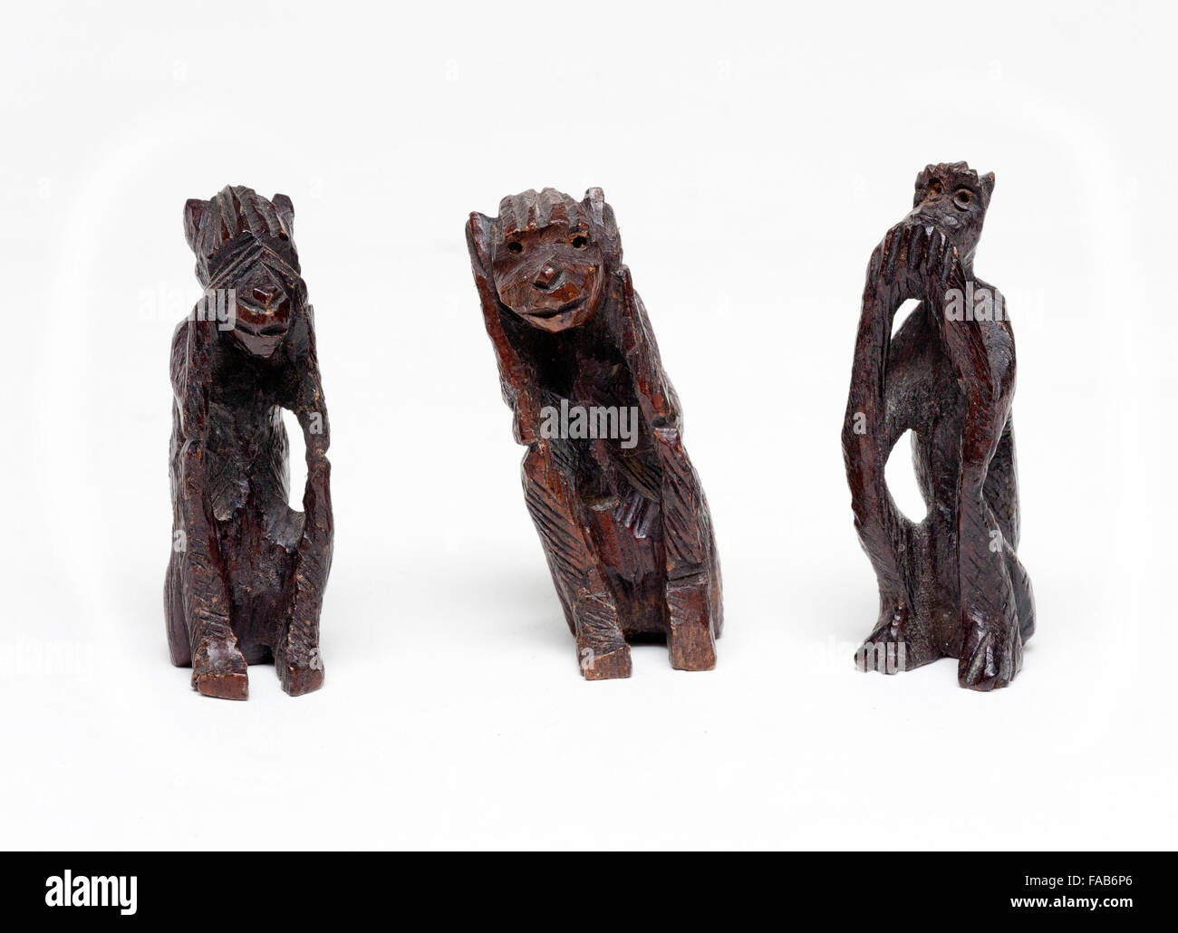 Trois Singes sages Banque D'Images