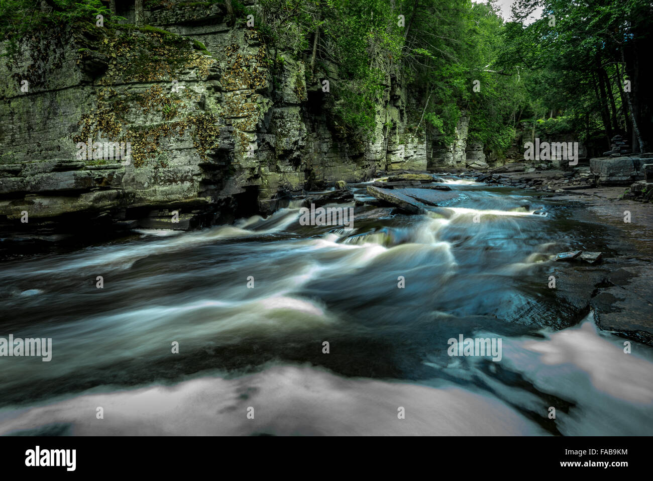 Grand Canyon de la Péninsule Supérieure. Près de la rivière Sturgeon Falls Canyon, au Michigan. Banque D'Images