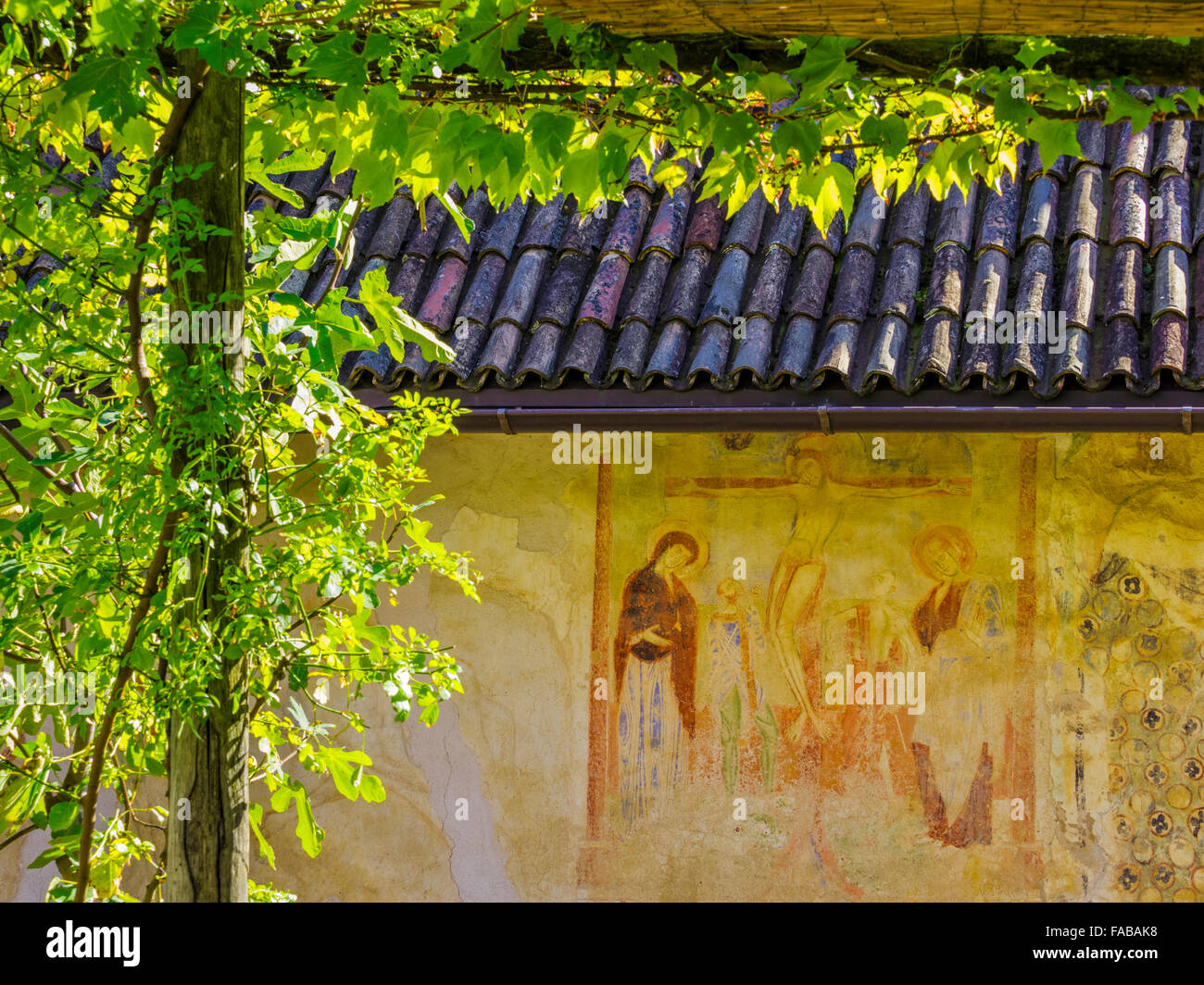 Points de vue le long des trois château à pied, (Castel d'Appiano), dans le Nord de l'Italie Banque D'Images