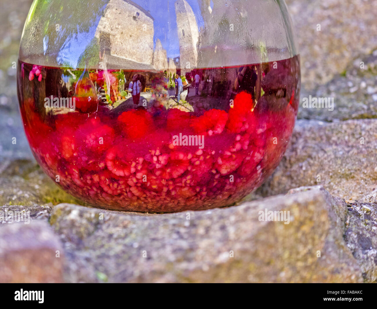 Points de vue le long des trois château à pied, (Castel d'Appiano), dans le Nord de l'Italie Banque D'Images