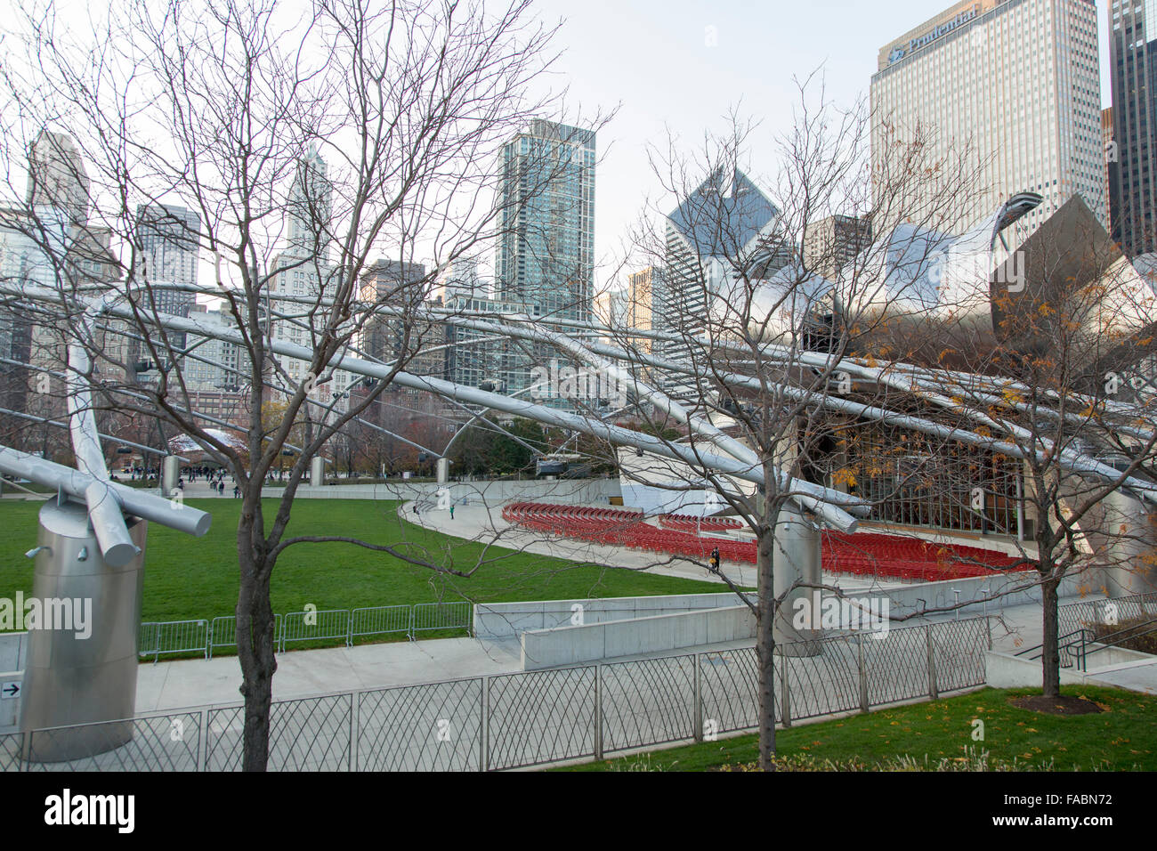 Structure en treillis du pavillon Jay Pritzker à Millennium Park