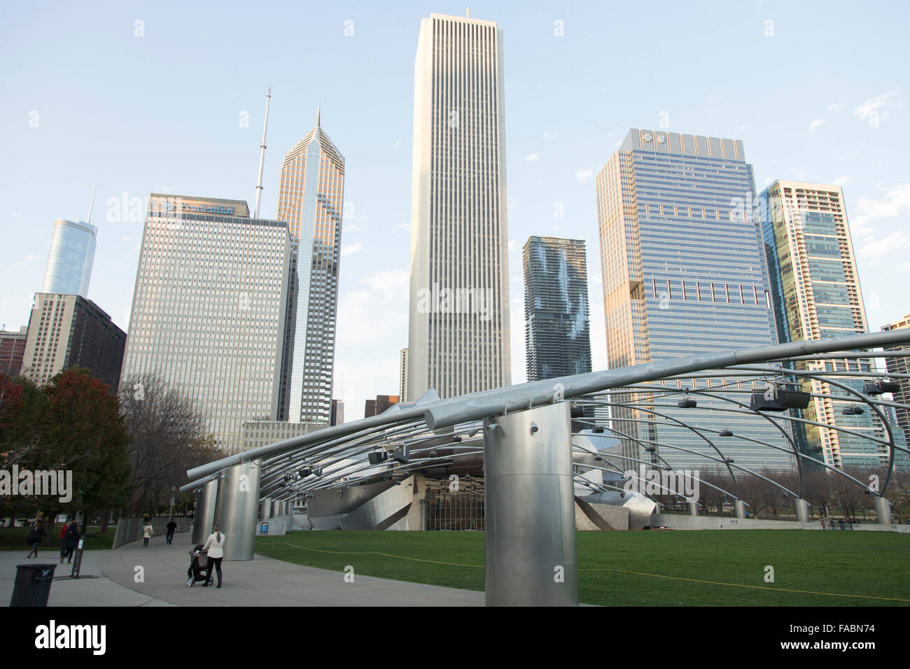 Structure en treillis du pavillon Jay Pritzker à Millennium Park