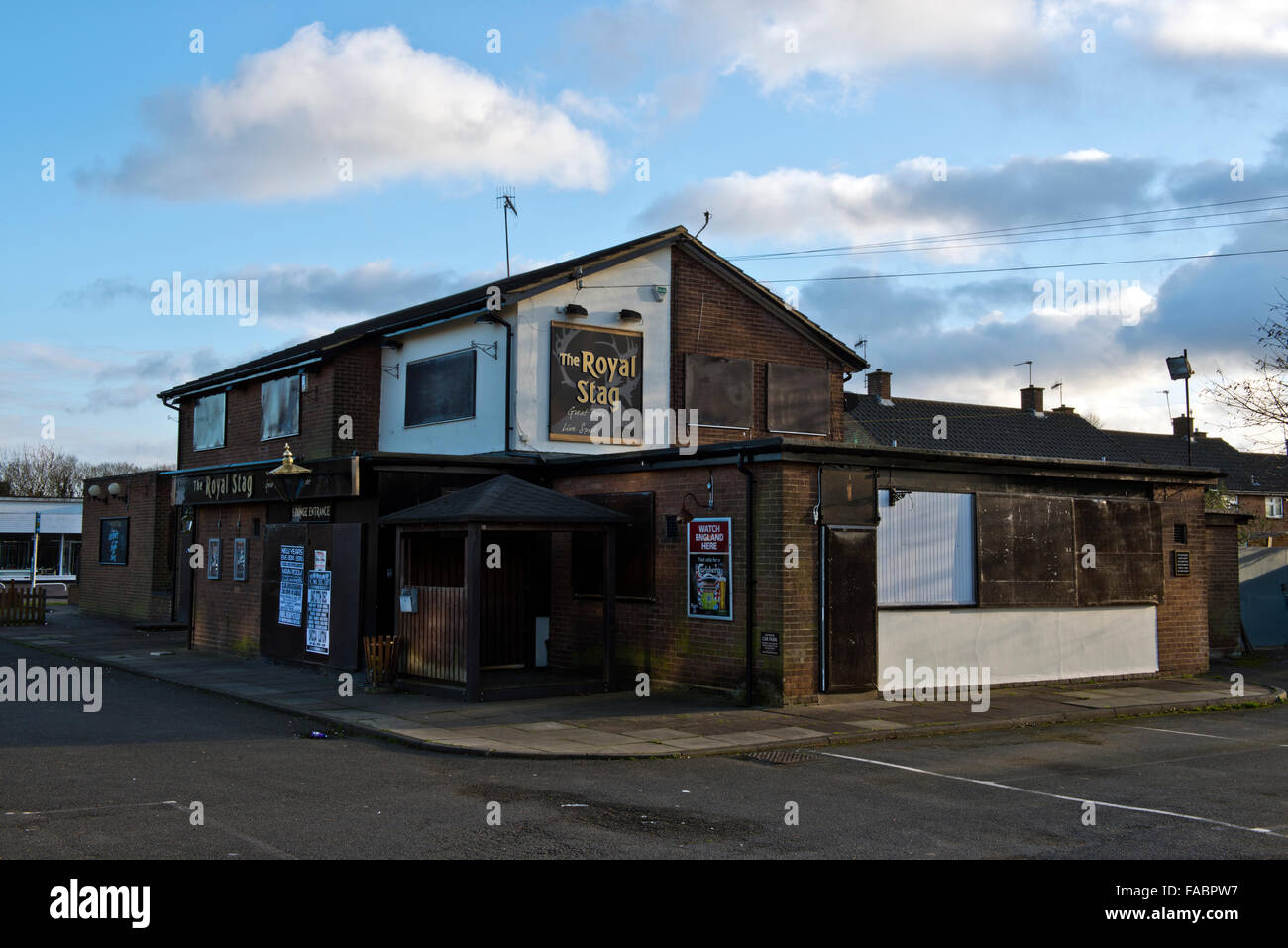 La maintenant fermée pub Royal Stag, Highfield, Hemel Hempstead, Hertfordshire, Royaume-Uni Banque D'Images