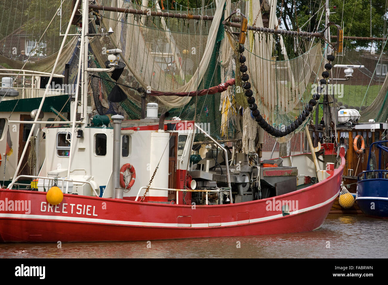 Port de pêche de Greetsiel, le nord de l'ALLEMAGNE, Basse-Saxe Banque D'Images