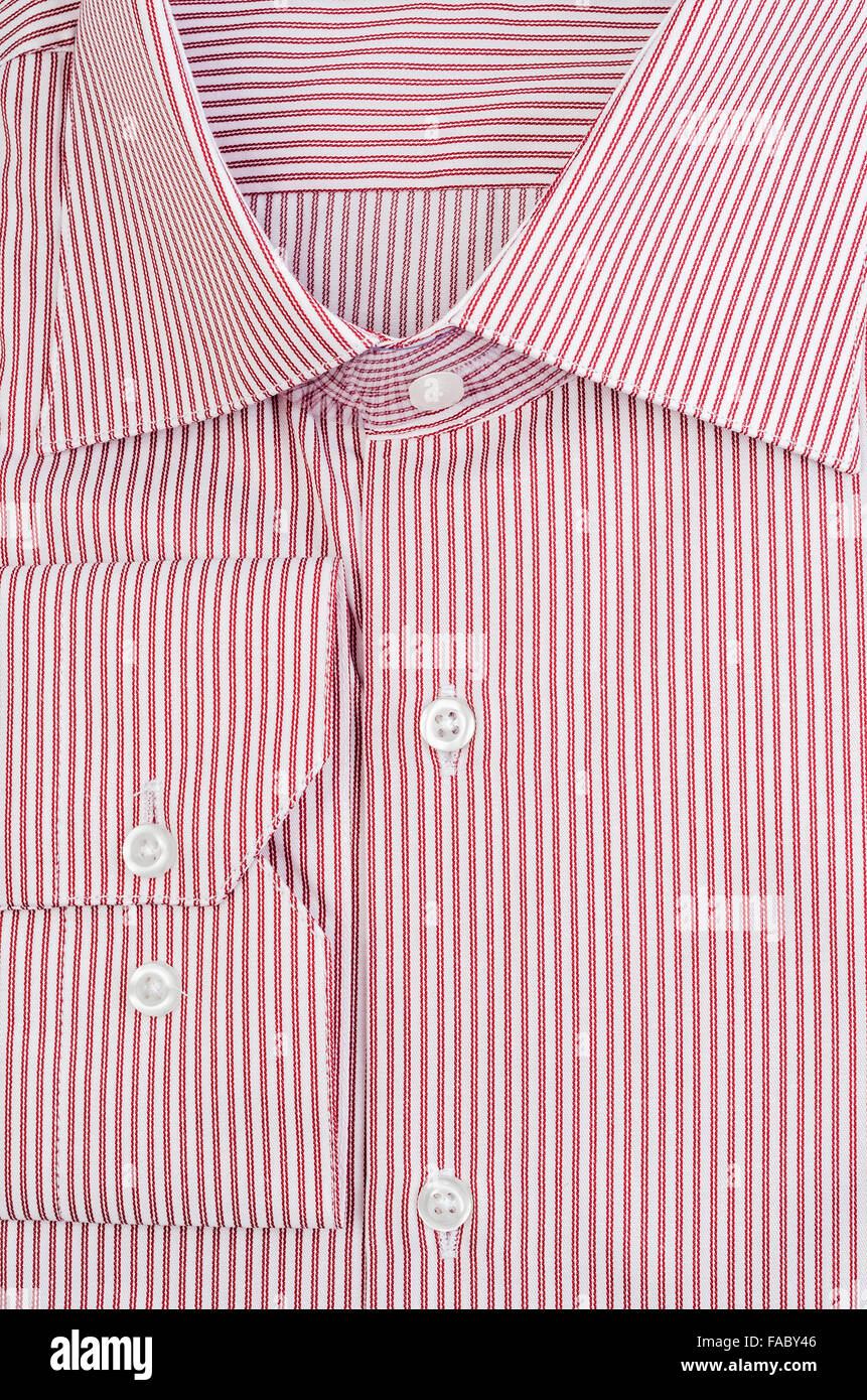 L'homme élégant classique chemise rayée rouge avec des boutons Banque D'Images