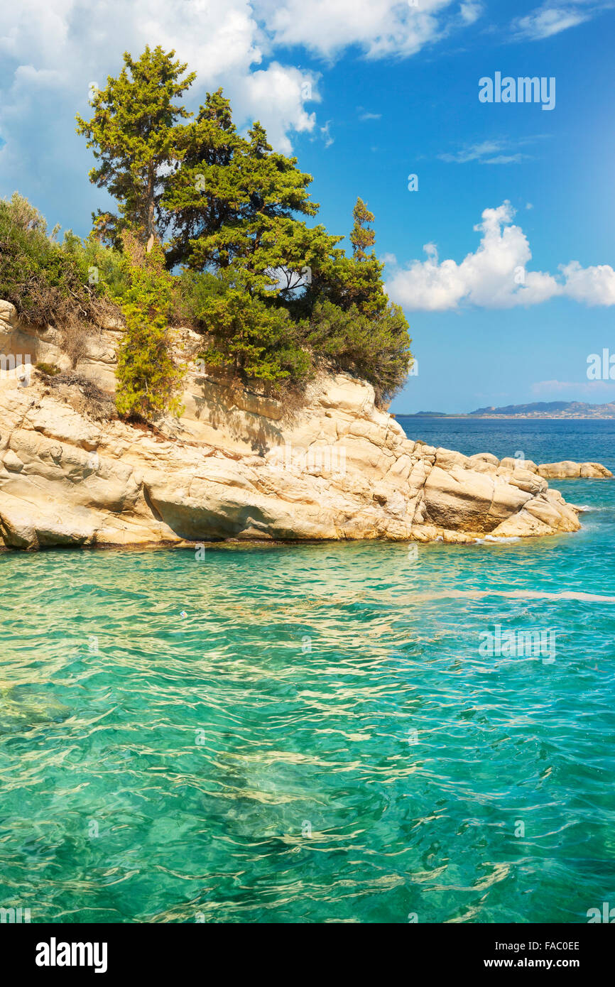 L'île de Zakynthos, Grèce - Mer Ionienne, Skopos Cape Banque D'Images