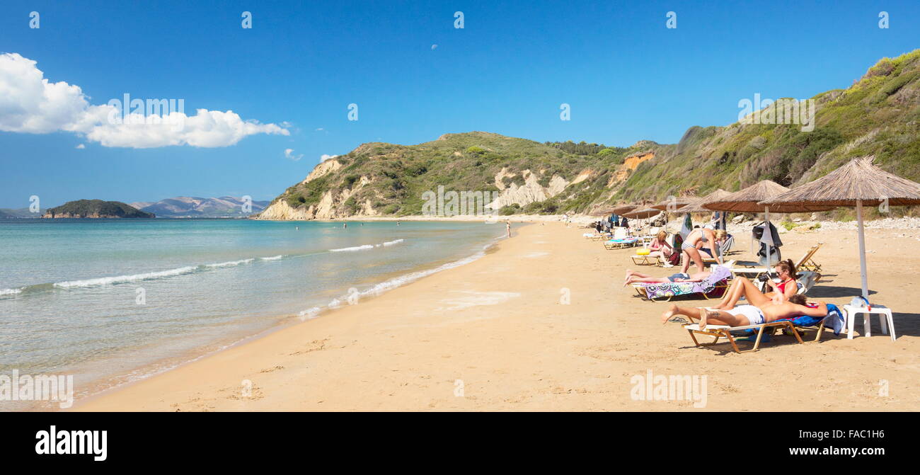 L'île de Zakynthos, Grèce - Mer Ionienne, plage de Gerakas Banque D'Images