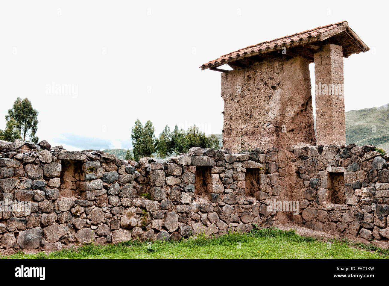 Ruine Inca en plein air Banque D'Images