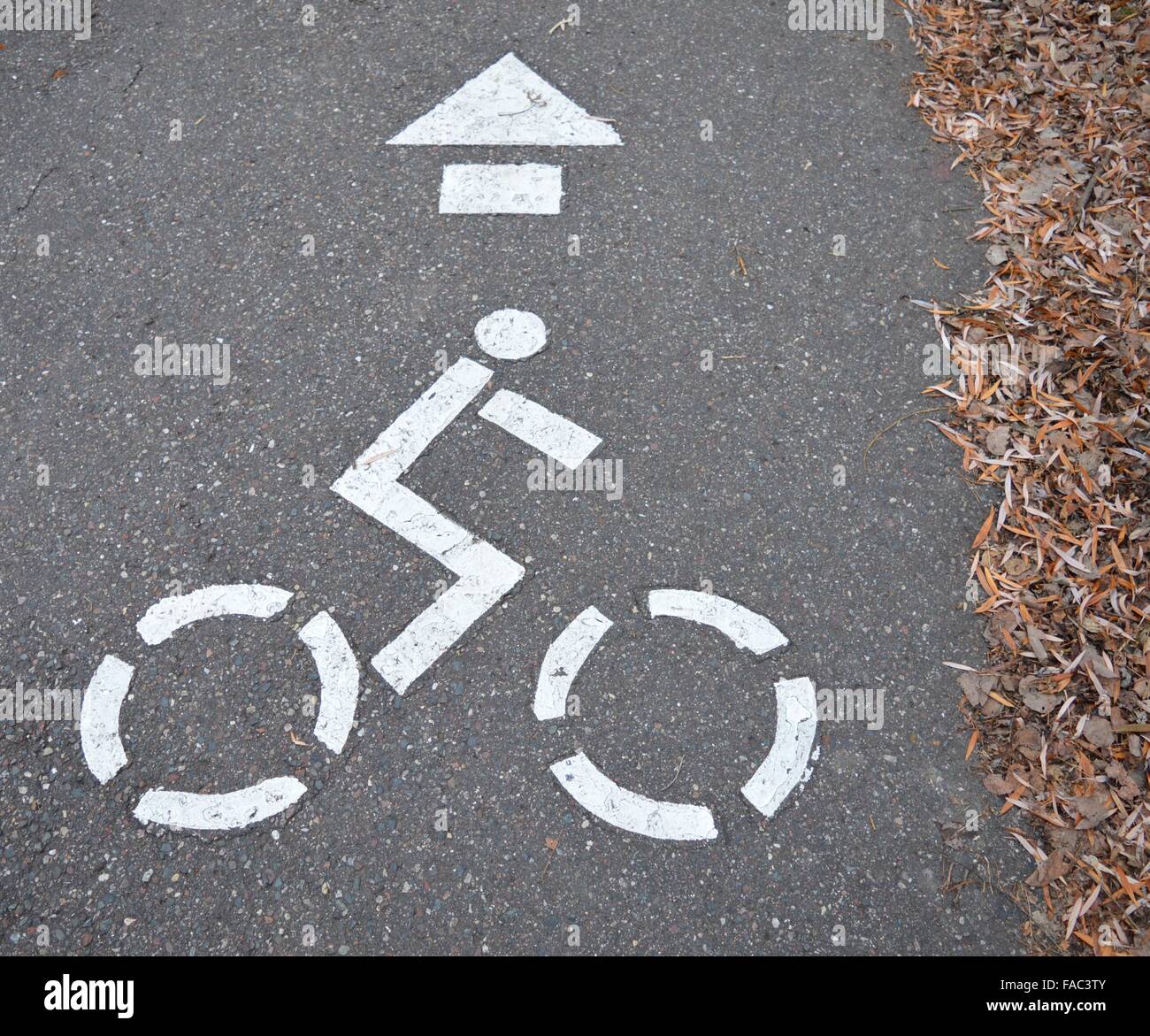 Symbole du chemin vtt Banque D'Images