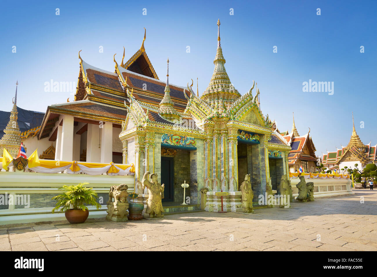 Thaïlande - Bangkok, Wat Phra Kaeo, Temple Grand Palace Banque D'Images