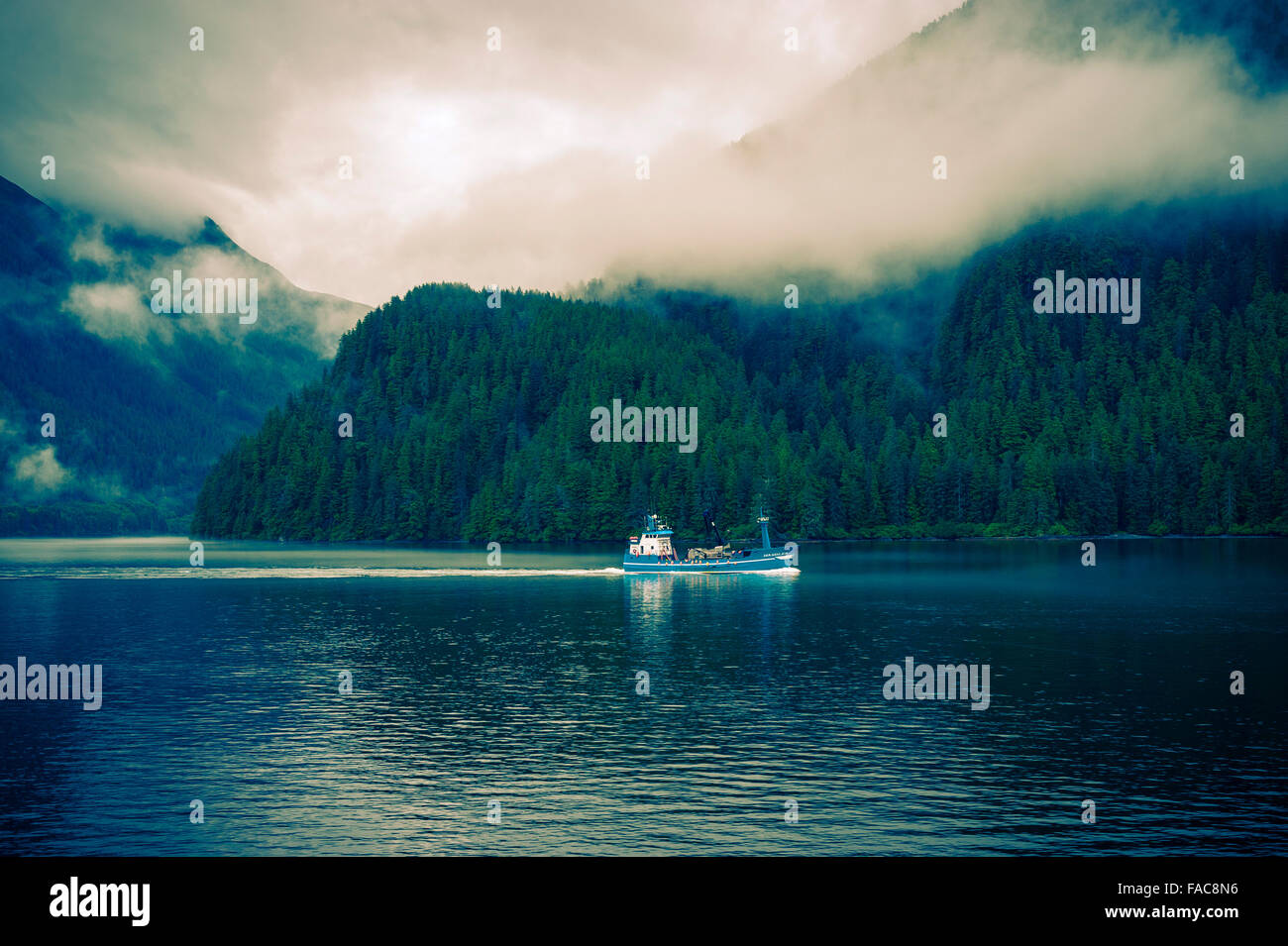 L'adjudication de la pêche commerciale a la sortie de Silver Bay près de Sitka, Alaska, USA. Photographie par Jeffrey Wickett, Northlight Photogr Banque D'Images