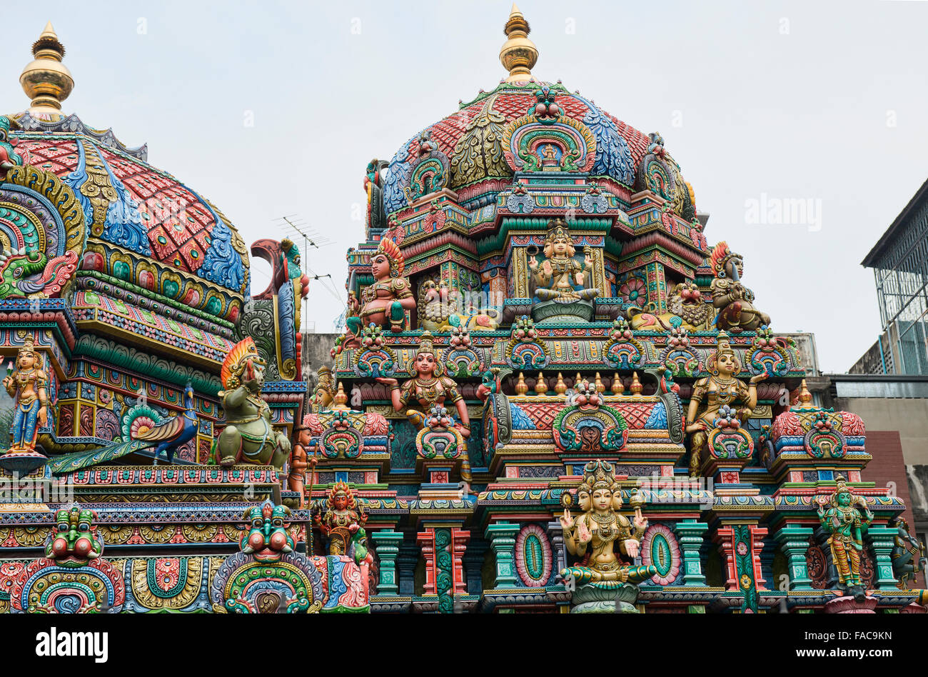 La colorée Sri Mariamman temple à Bangkok, Thaïlande Banque D'Images