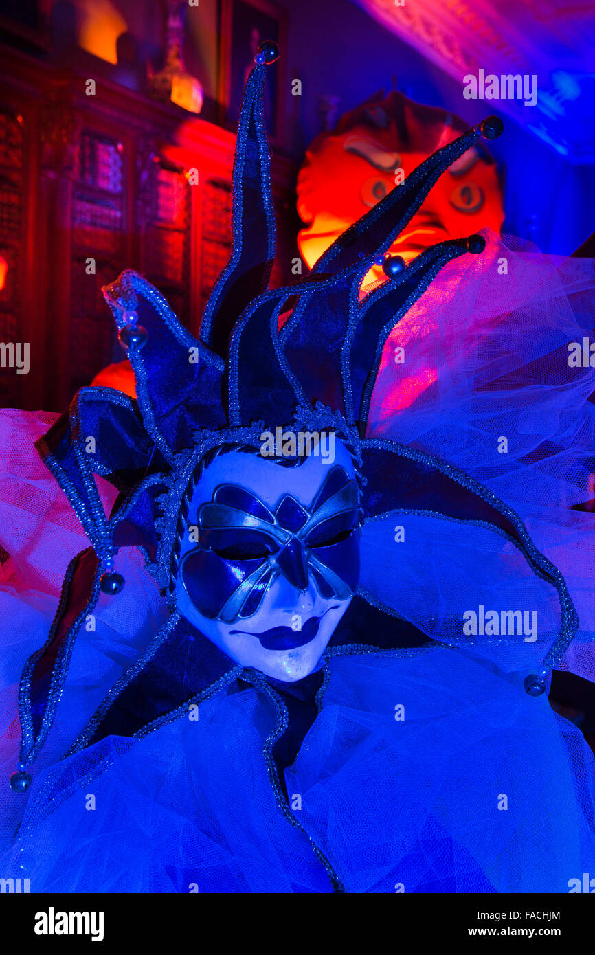 L'Angleterre, xUK, Cheshire, Knutsford, Tatton Hall, des décorations de Noël sur le thème de Casse-noisette en bibliothèque, Jack in the box Banque D'Images