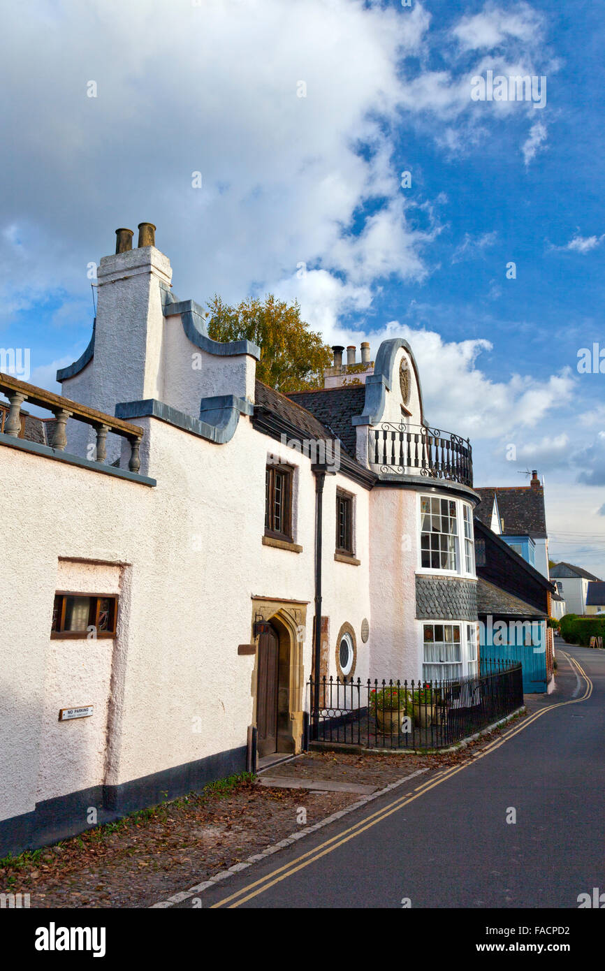 L'impressionnante architecture de town house Lodge, Follett Topsham, Devon, England, UK Banque D'Images
