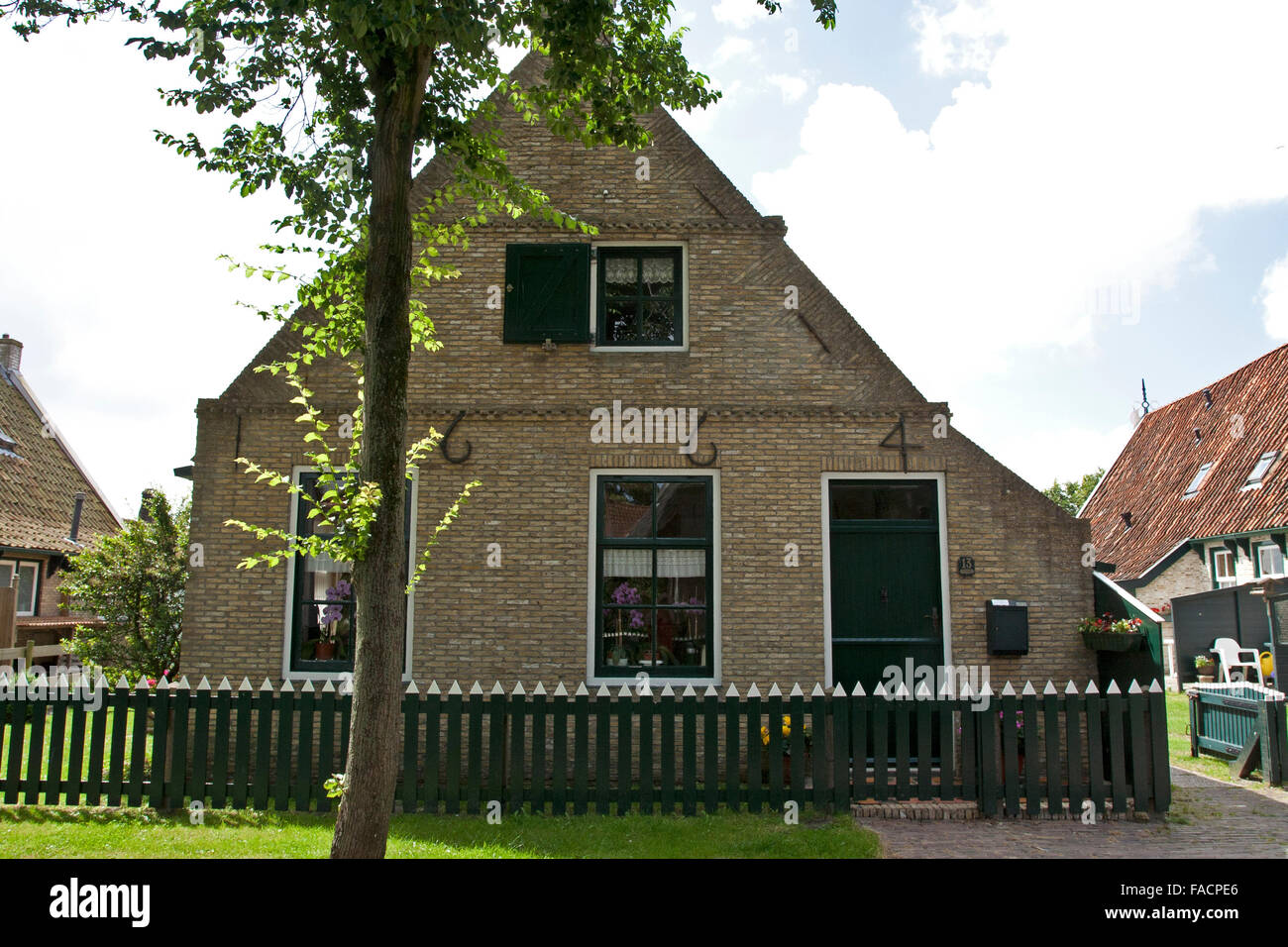 Île d'Ameland , entre la mer des Wadden et la mer du Nord , vieux village, Pays-Bas, Holland Banque D'Images