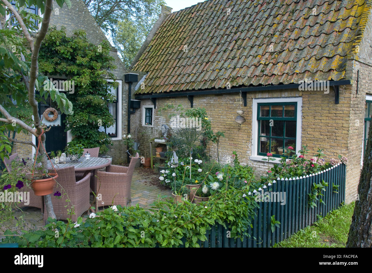 Île d'Ameland , entre la mer des Wadden et la mer du Nord , vieux village, Pays-Bas, Holland Banque D'Images