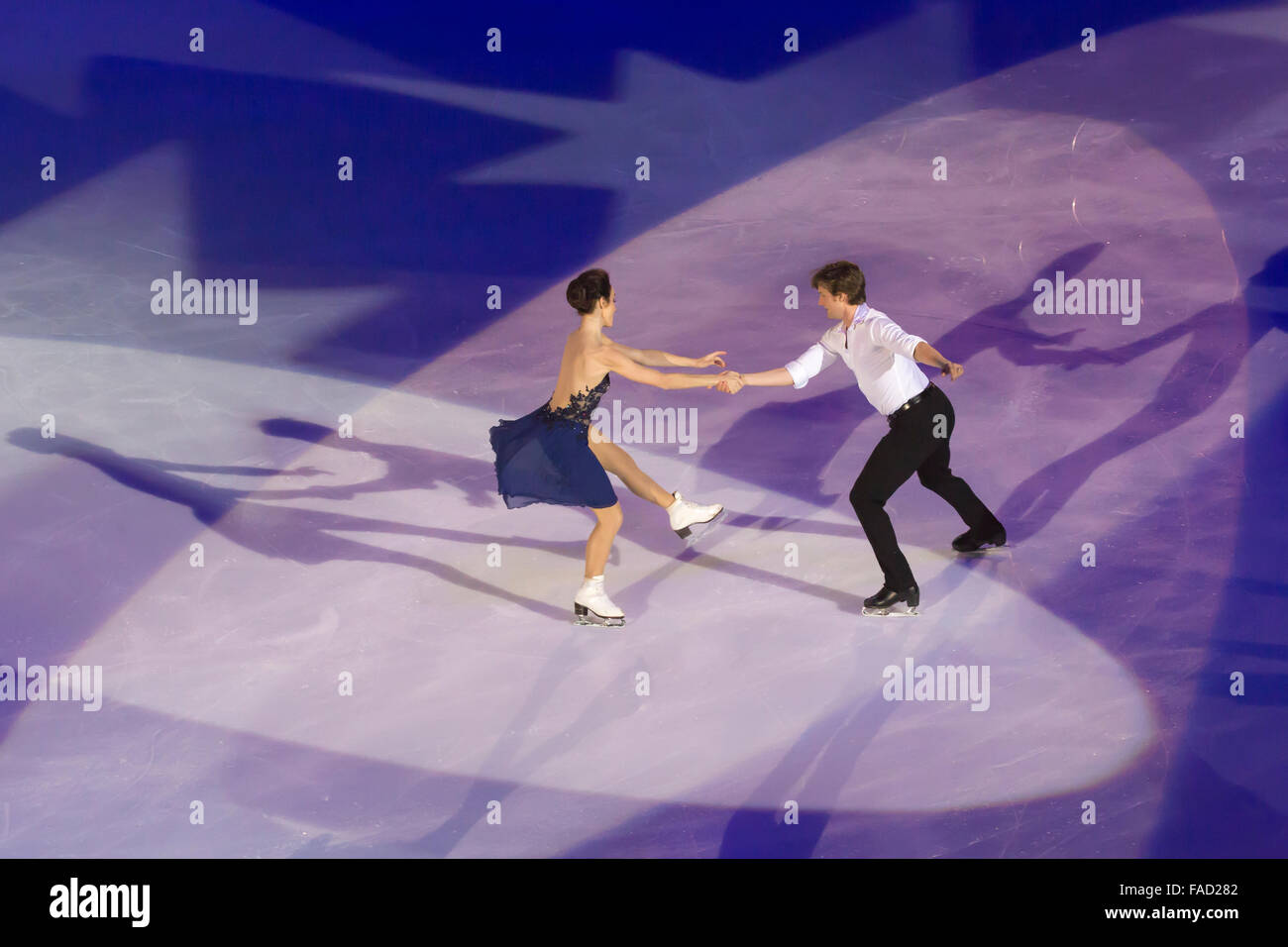 Meryl Davis e Charlie White champions de patinage danse libre Banque D'Images