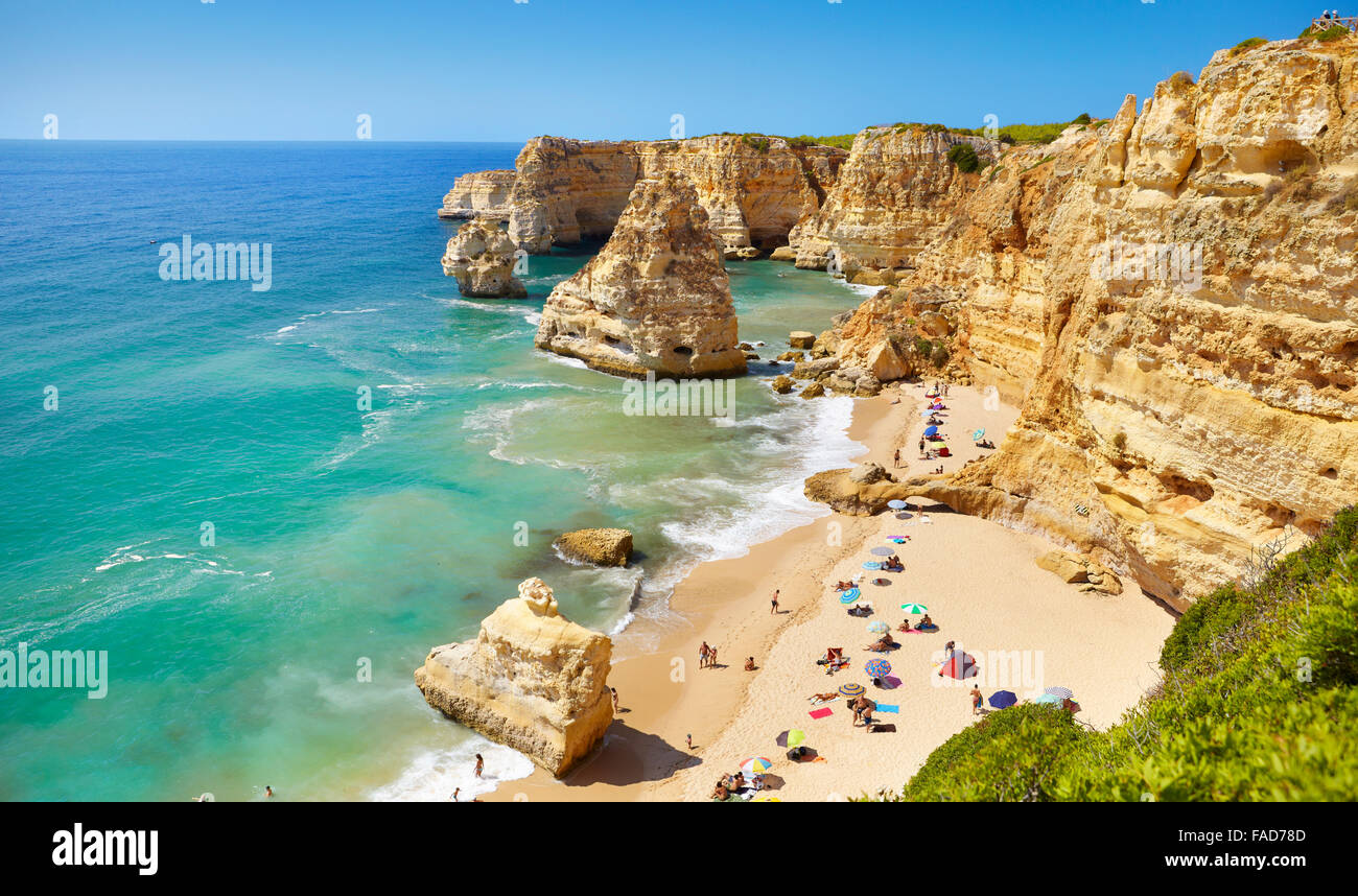 Plage Praia da Marinha, Algarve, Portugal Banque D'Images