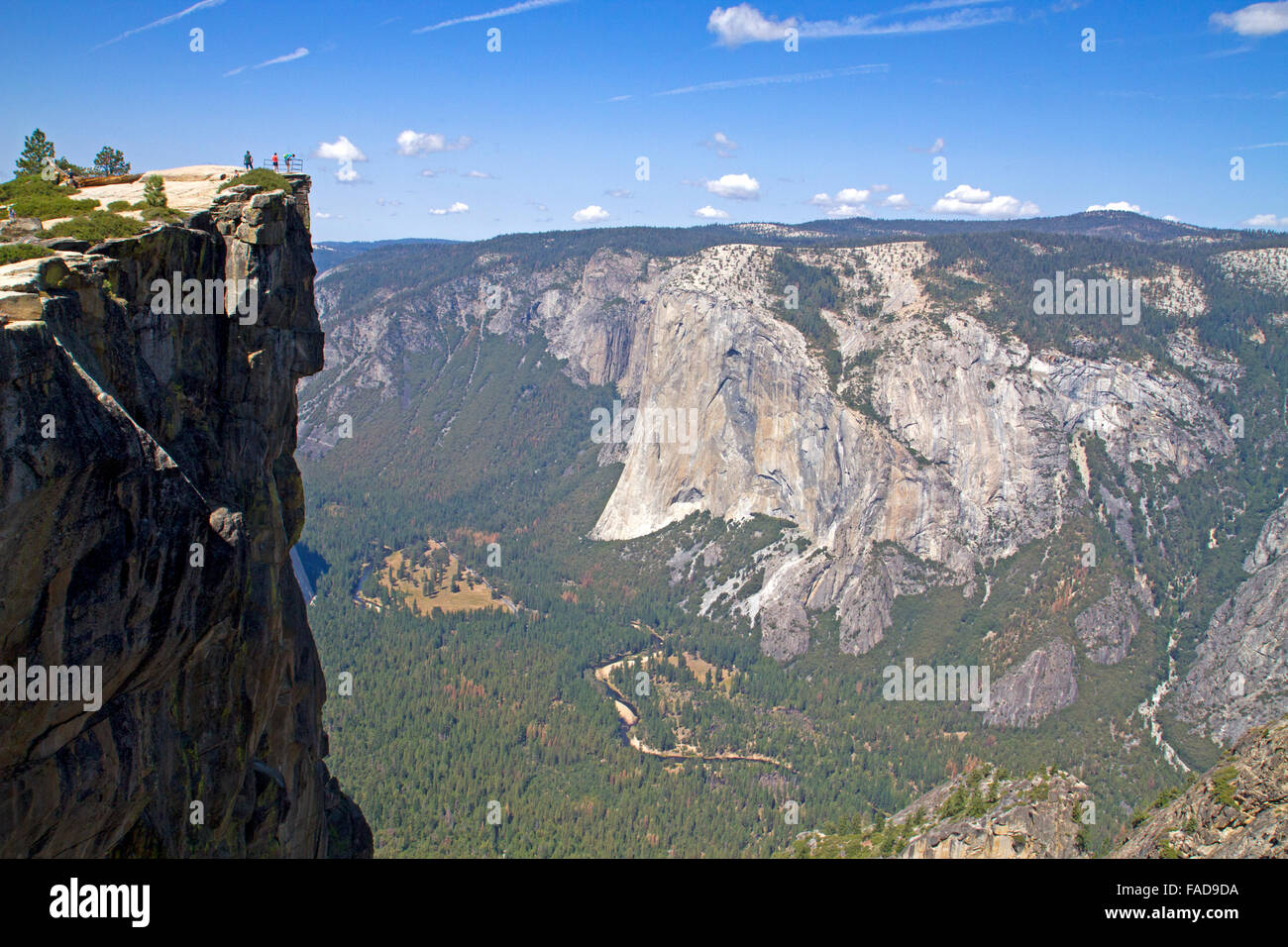 Taft Point, donnant sur la vallée Yosmite Banque D'Images