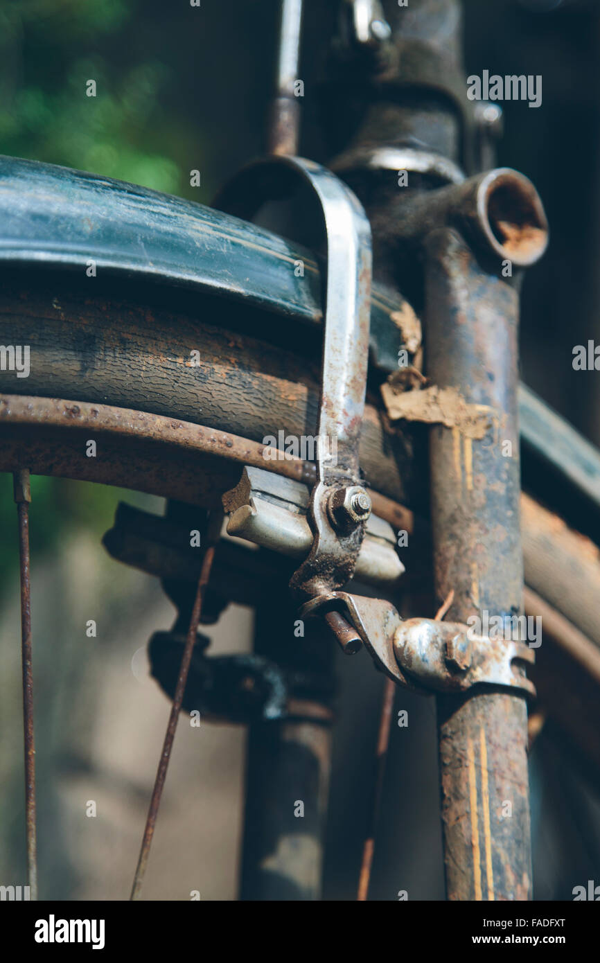 Vieux vélo dans le Kerala, Inde Banque D'Images