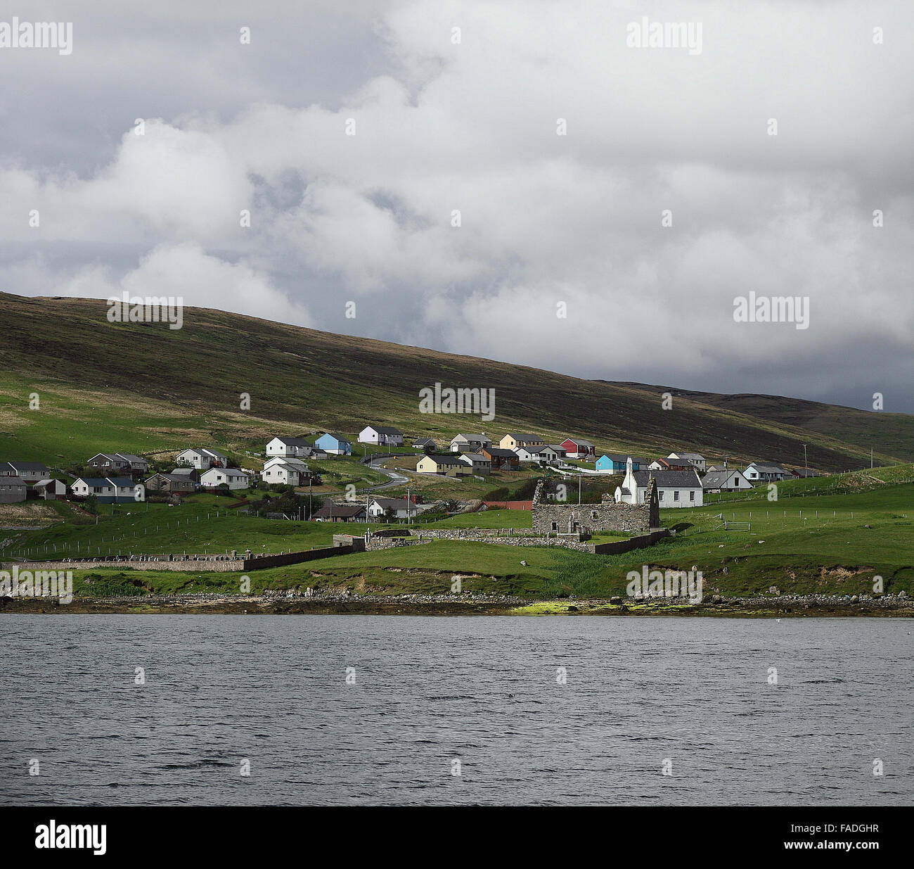 Îles Shetland, l'île de Yell. Banque D'Images