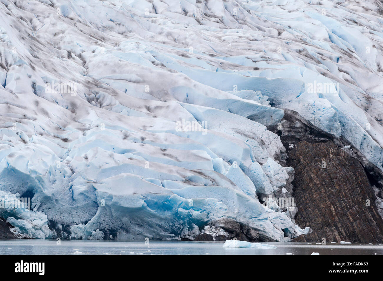 Glaciar Grey, Glacier Grey, au sud de la Patagonie, le Chili-de-Glace Banque D'Images