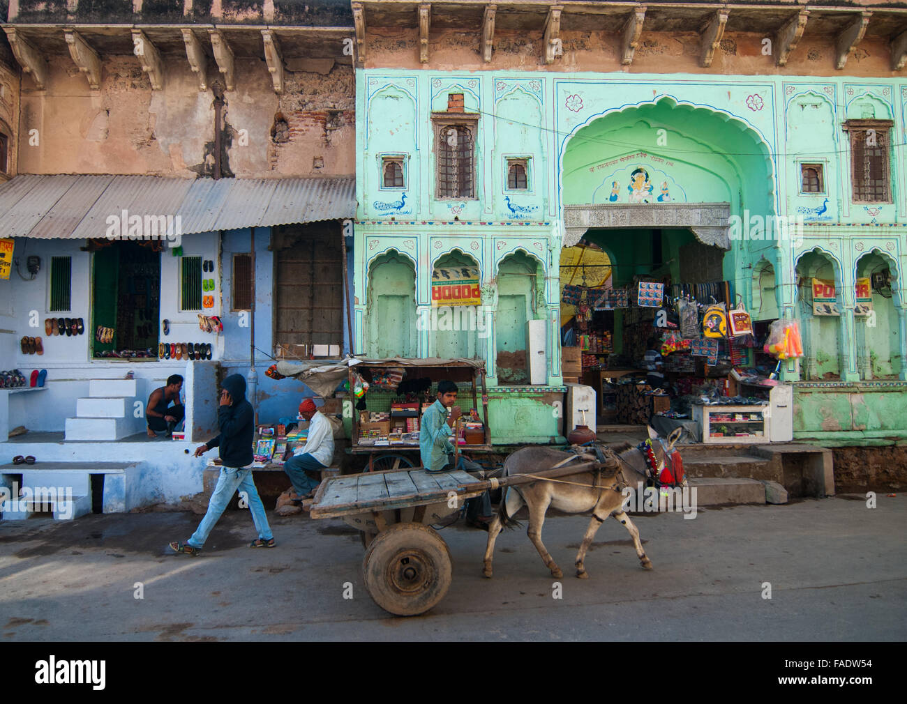 Centre historique de Mandawa, Rajasthan, Inde Banque D'Images