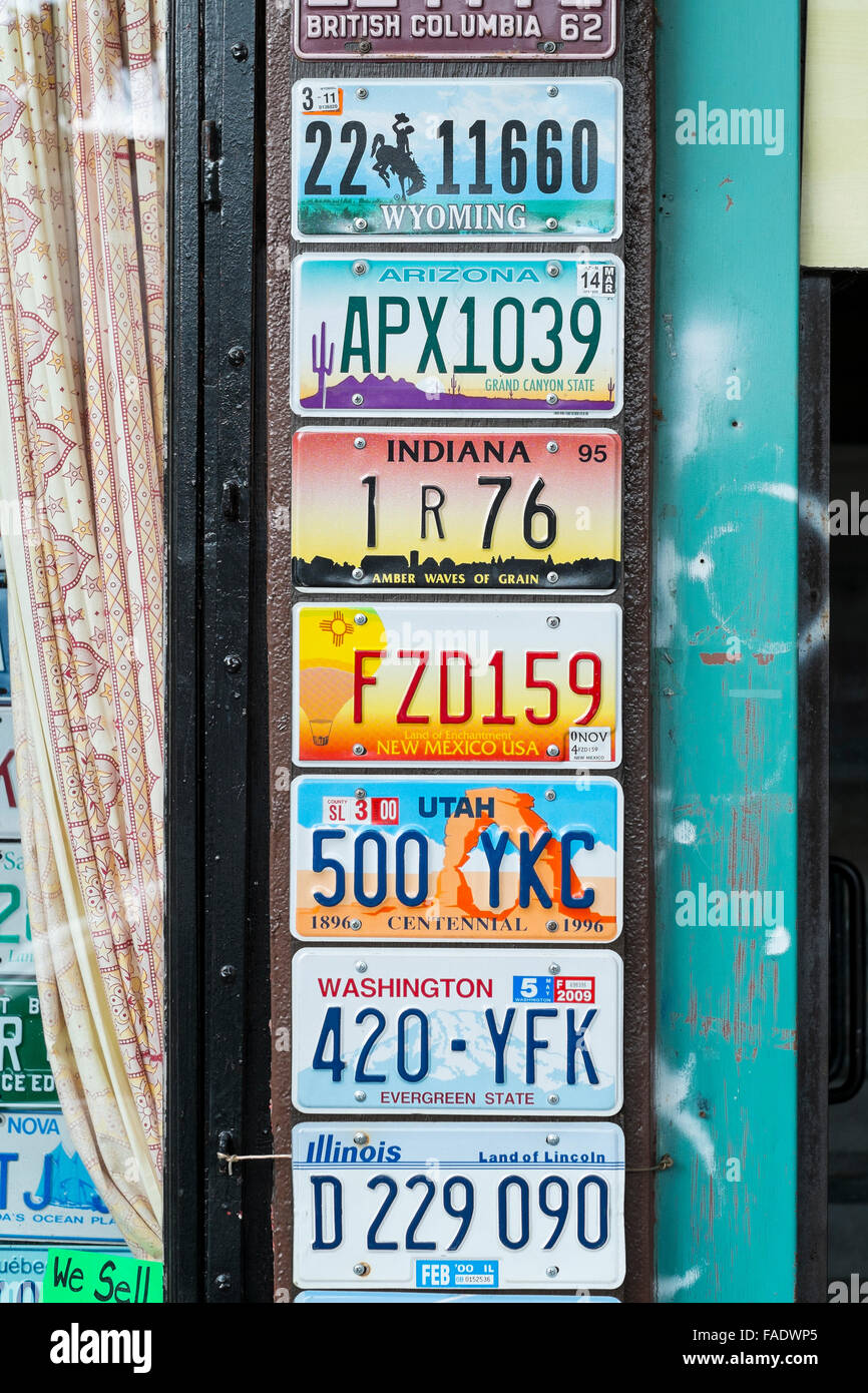 Les plaques de numéro de voiture Vancouver Canada Photo Stock Alamy