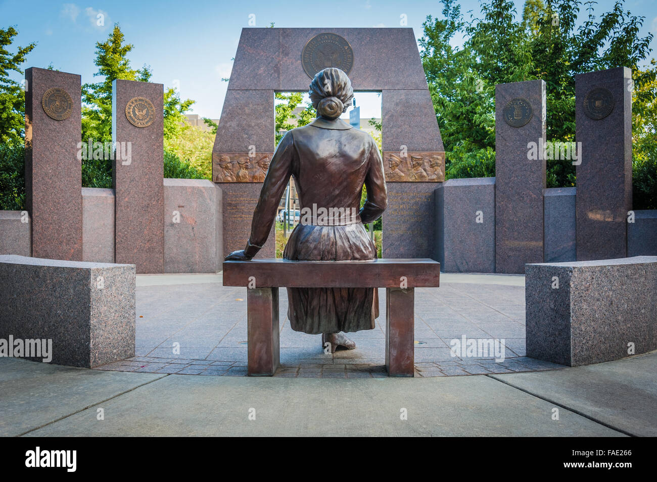Mémorial des vétérans de Caroline du Nord au Pack place Park dans le centre-ville d'Asheville, Caroline du Nord. (ÉTATS-UNIS) Banque D'Images