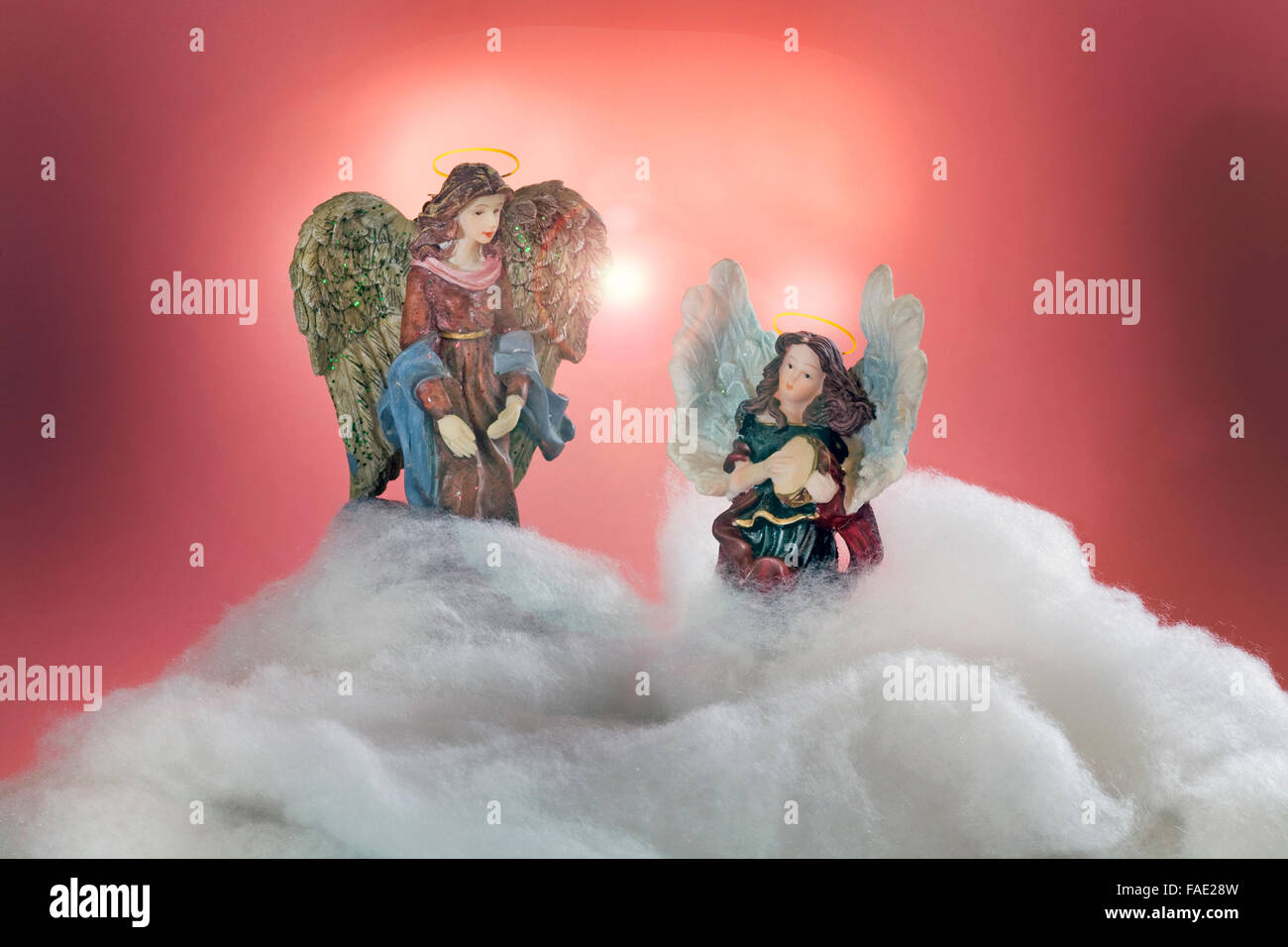 Deux anges dans le ciel Banque D'Images