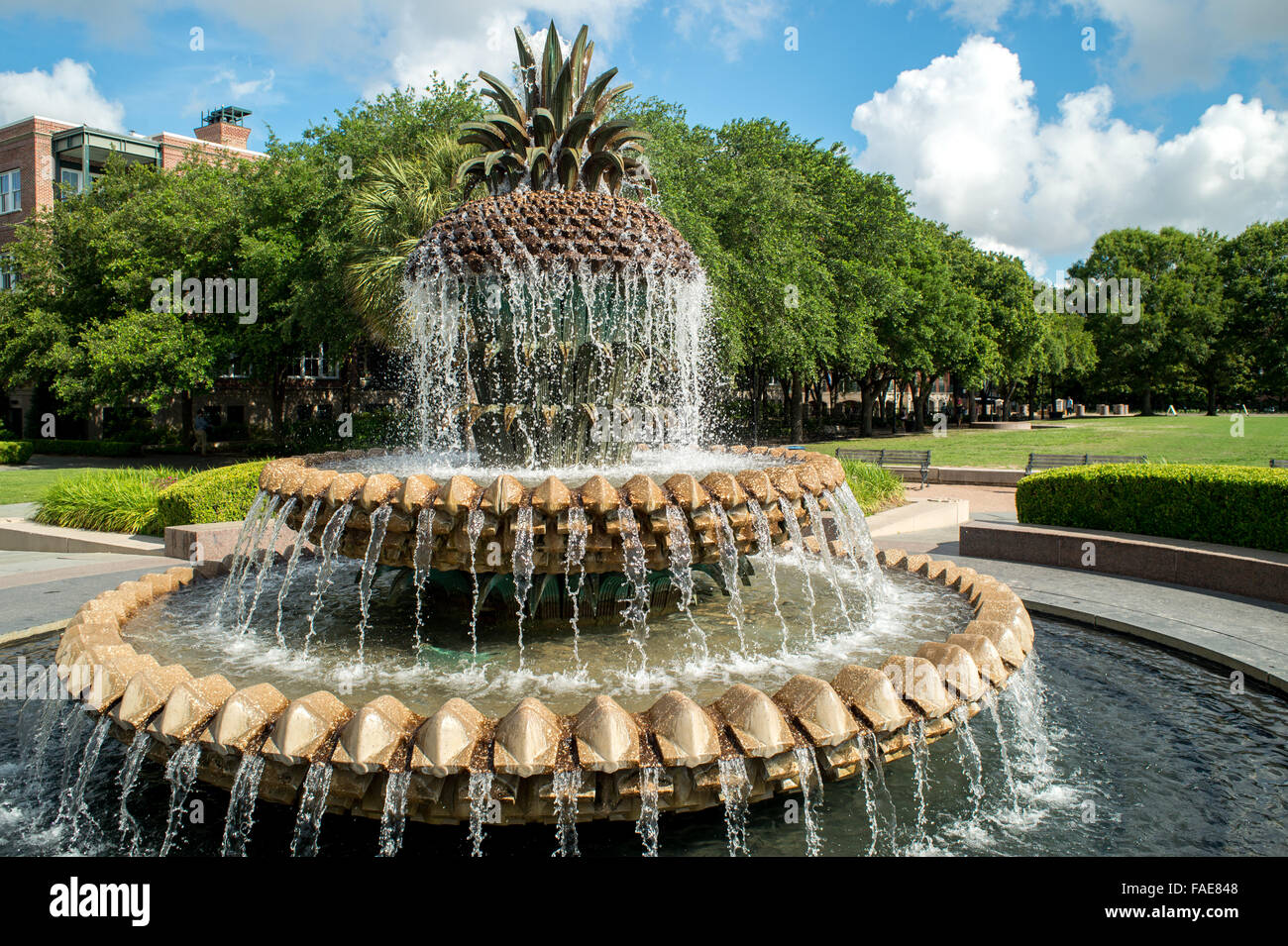 Fontaine à eau à Charleston en Caroline du Sud Banque D'Images
