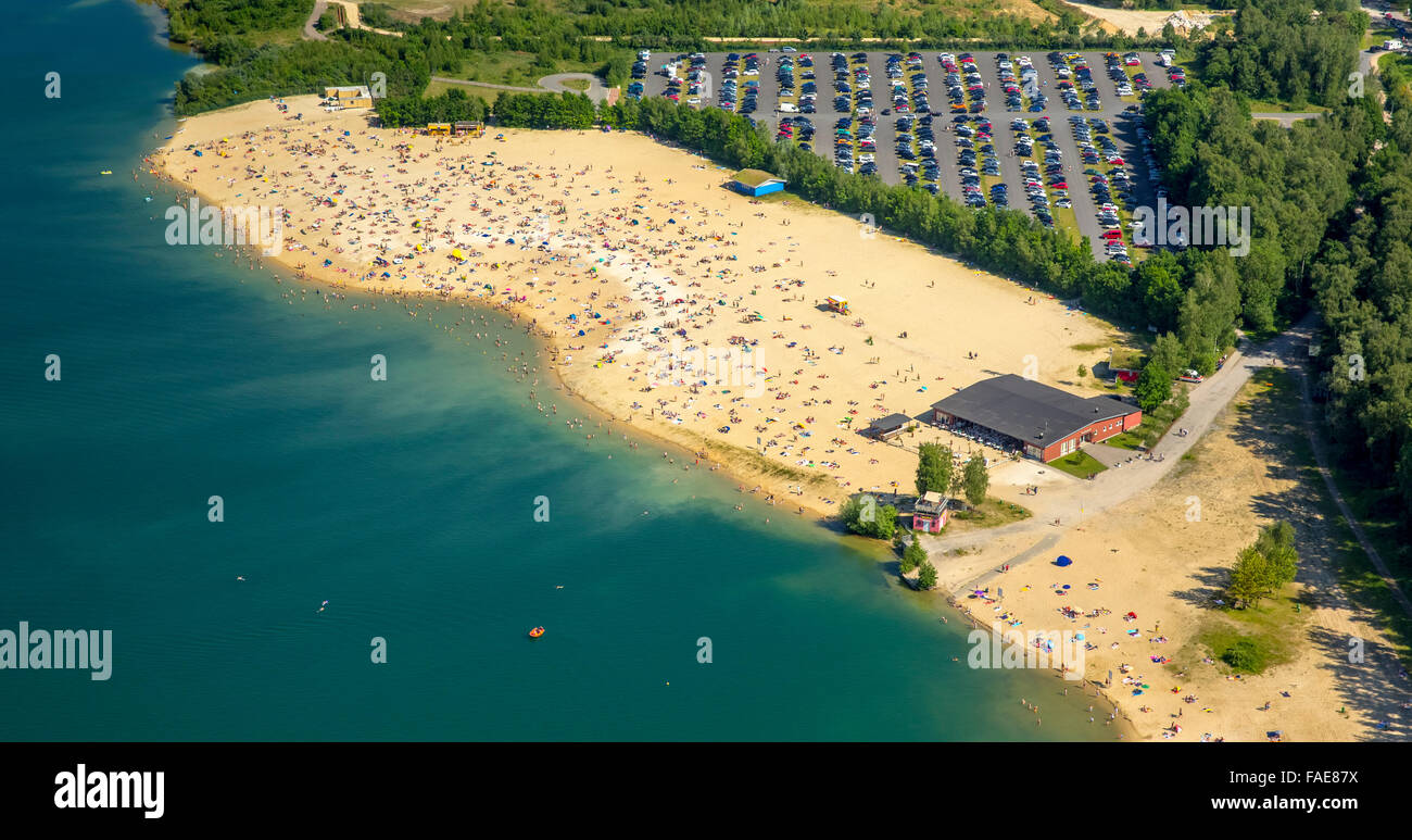Silbersee II entre Haltern et Dülmen, lac, carrière, d'extraction de sable de quartz par le quartz, la gastronomie des sables mouvants Banque D'Images